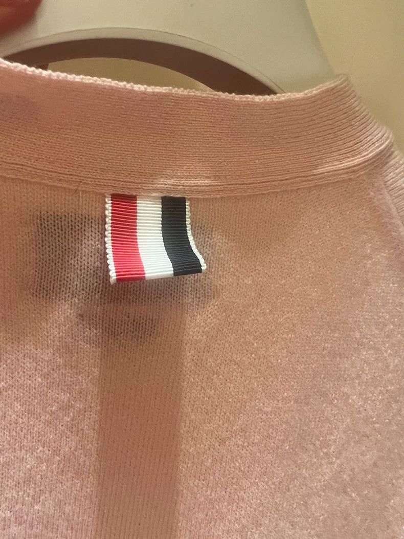 Thom Browne Thom Browne Pink Cashmere Cardigan - dmc Size US L / EU 52-54 / 3 - 3 Thumbnail