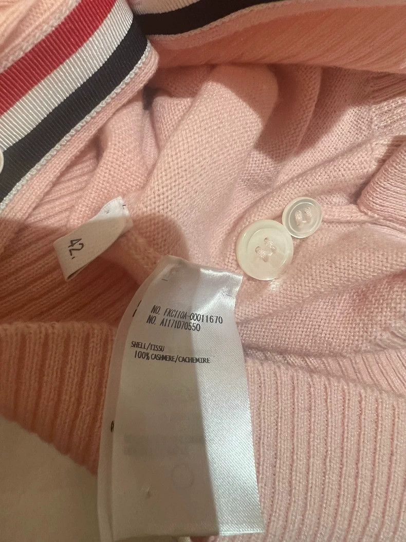 Thom Browne Thom Browne Pink Cashmere Cardigan - dmc Size US L / EU 52-54 / 3 - 5 Thumbnail