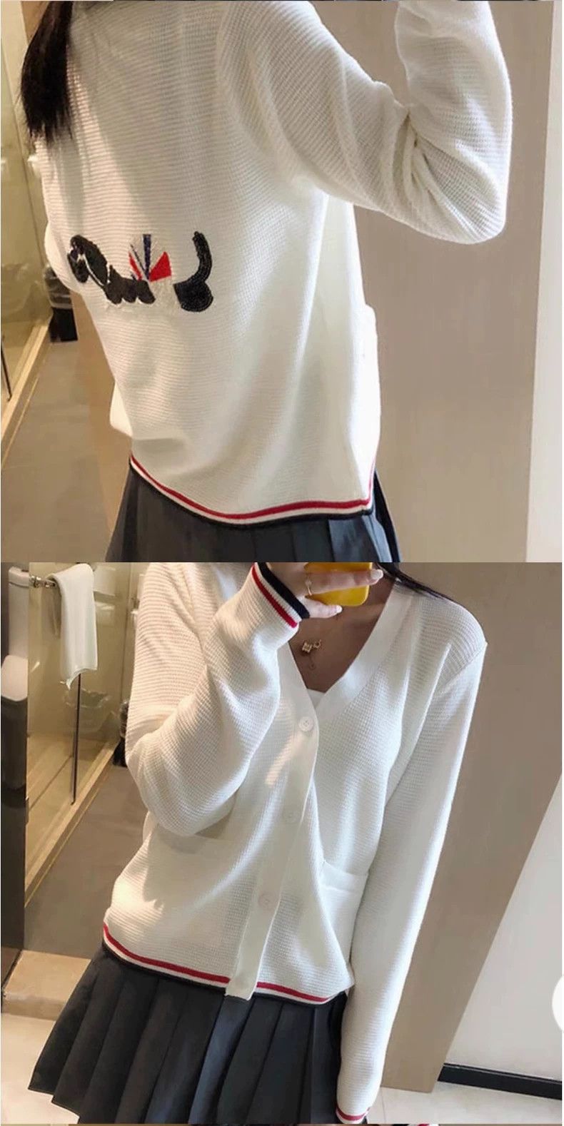 Thom Browne Thom Browne Sequin Dog Cardigan - dmc Size US M / EU 48-50 / 2 - 7 Thumbnail