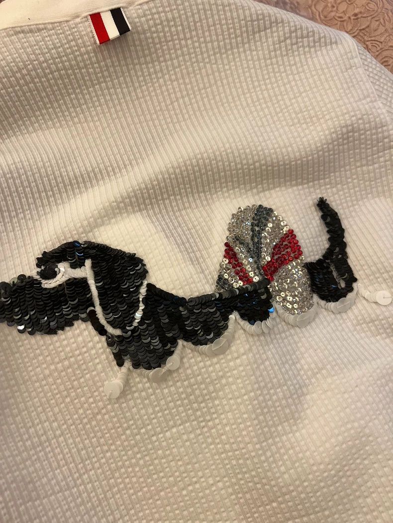Thom Browne Thom Browne Sequin Dog Cardigan - dmc Size US M / EU 48-50 / 2 - 3 Thumbnail