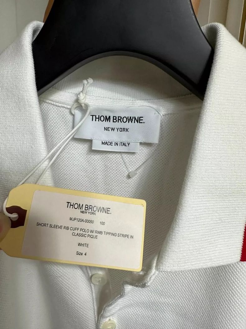 Thom Browne THOM BROWNE Classic White Polo Shirt - dmc Size US M / EU 48-50 / 2 - 3 Thumbnail