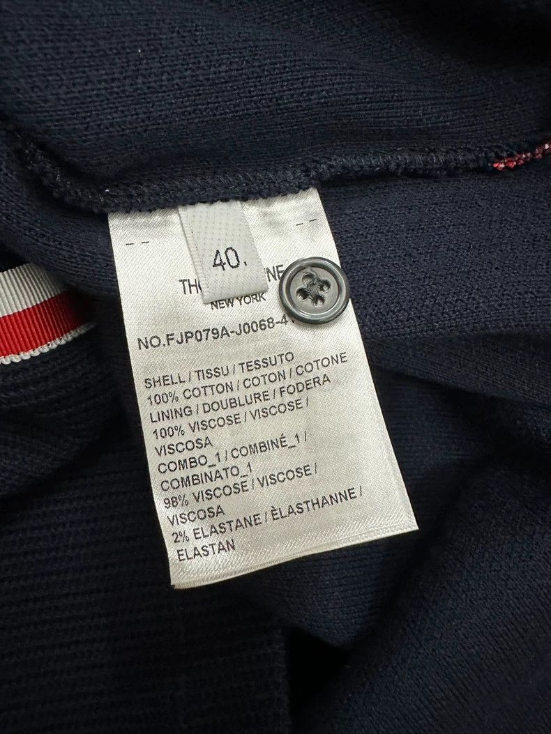Thom Browne THOM BROWNE Stripe Collar V-Neck Polo - dmc Size US M / EU 48-50 / 2 - 6 Thumbnail