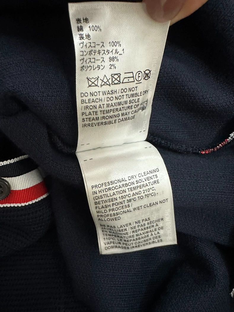 Thom Browne THOM BROWNE Stripe Collar V-Neck Polo - dmc Size US M / EU 48-50 / 2 - 7 Thumbnail