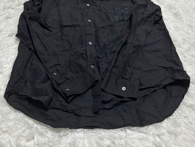 Loewe Loewe Black Embroidered Linen Long Sleeve Shirt - dmc Size US M / EU 48-50 / 2 - 4 Thumbnail