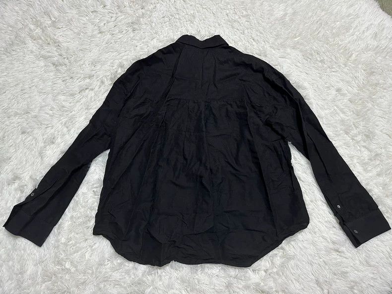 Loewe Loewe Black Embroidered Linen Long Sleeve Shirt - dmc Size US M / EU 48-50 / 2 - 2 Thumbnail