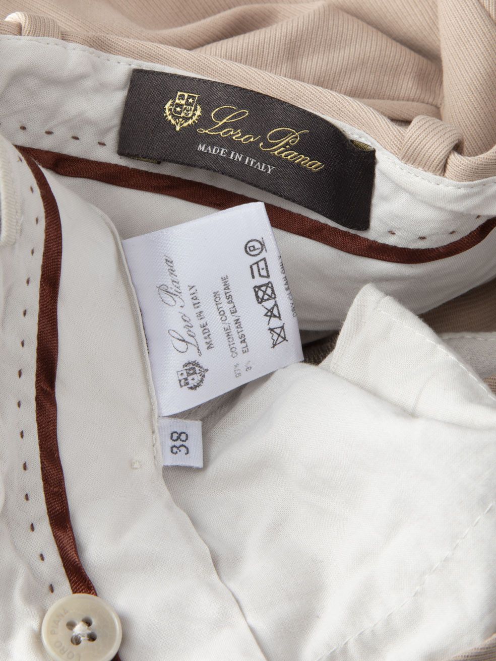 Loro Piana Beige Skinny Mid Rise Trousers Size 26" / US 2 / IT 38 - 4 Thumbnail