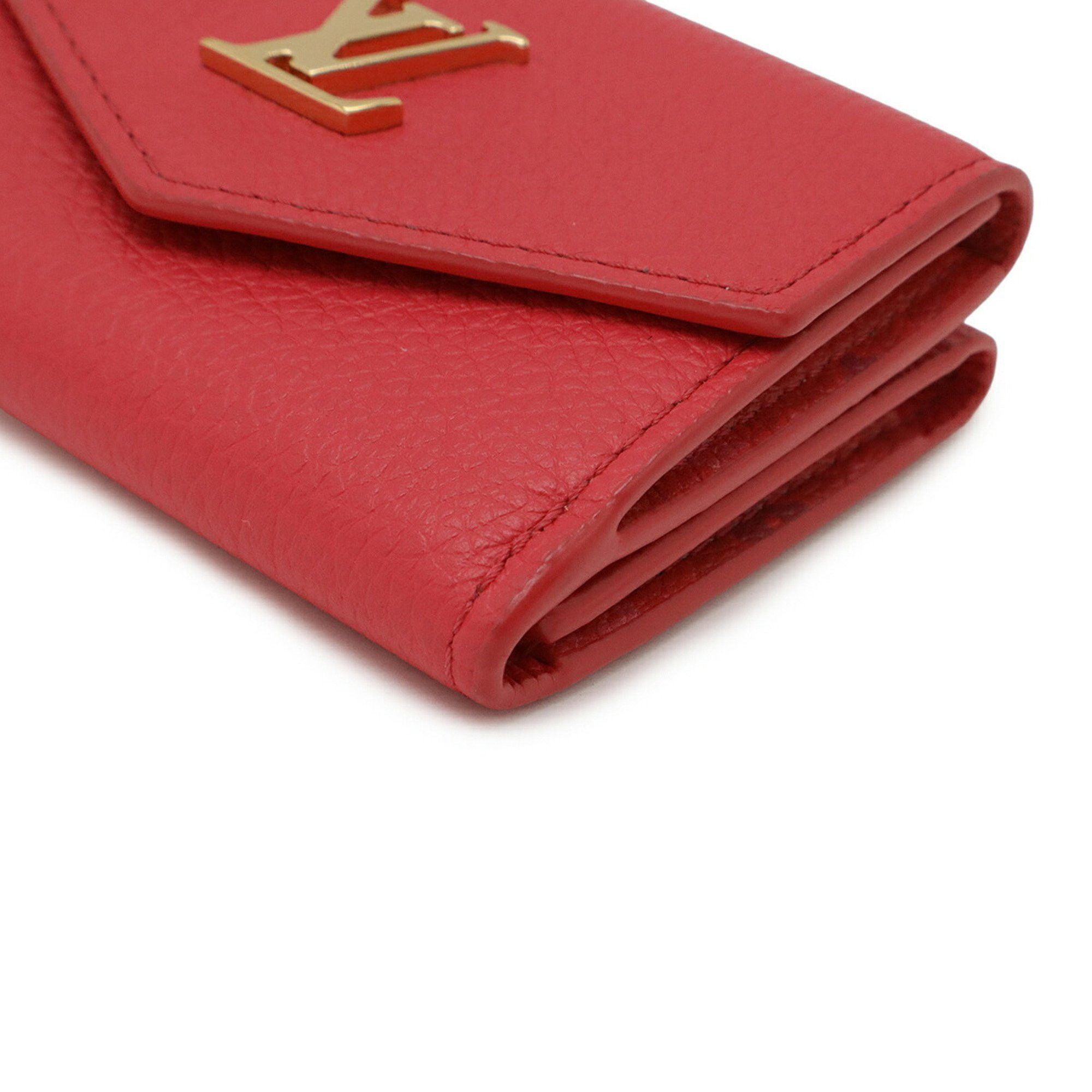 Louis Vuitton LOUIS VUITTON Portefeuille Rock Mini Tri-fold Compact Wallet in Fuchsia and Pink Leather (M80087) Size ONE SIZE - 4 Thumbnail