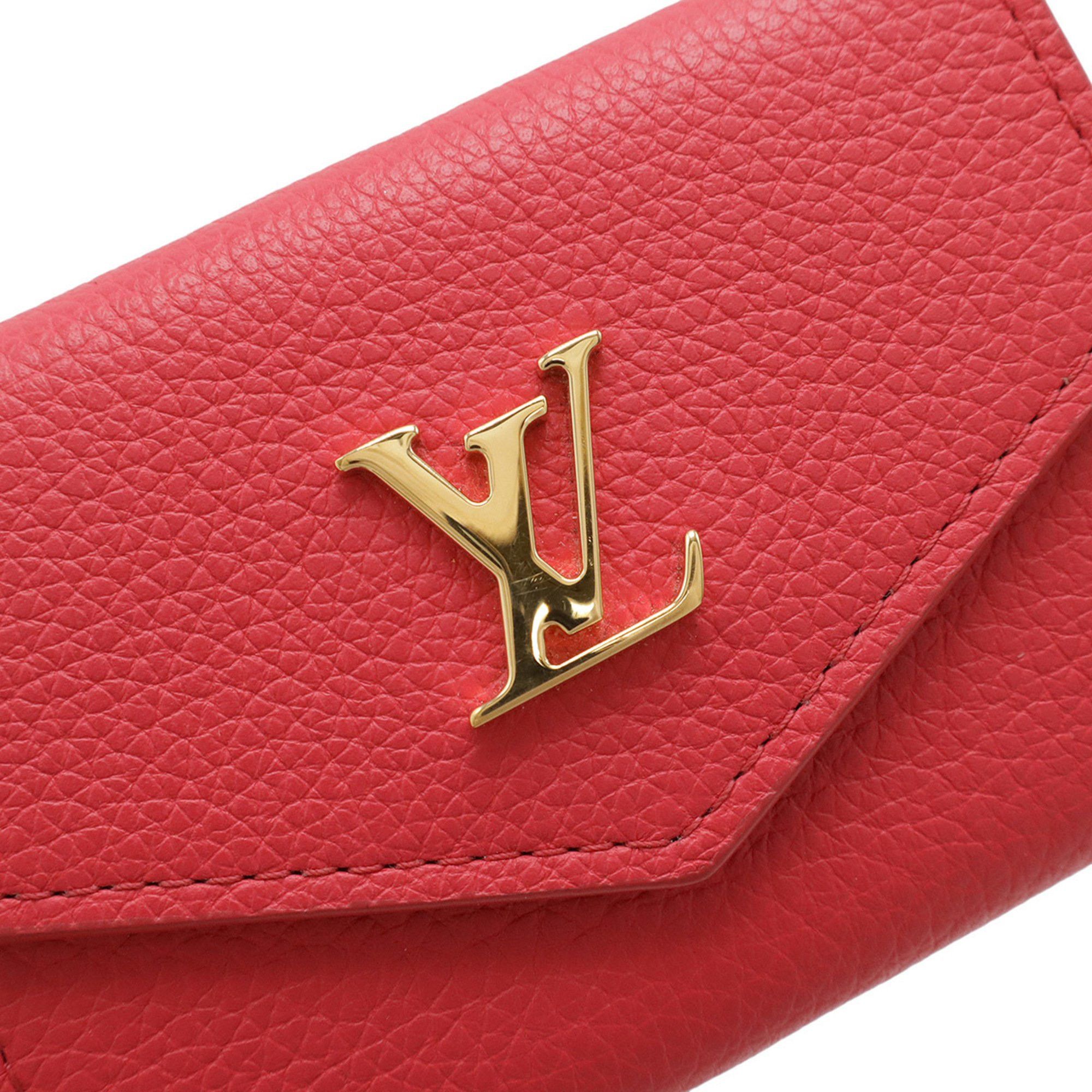 Louis Vuitton LOUIS VUITTON Portefeuille Rock Mini Tri-fold Compact Wallet in Fuchsia and Pink Leather (M80087) Size ONE SIZE - 5 Thumbnail