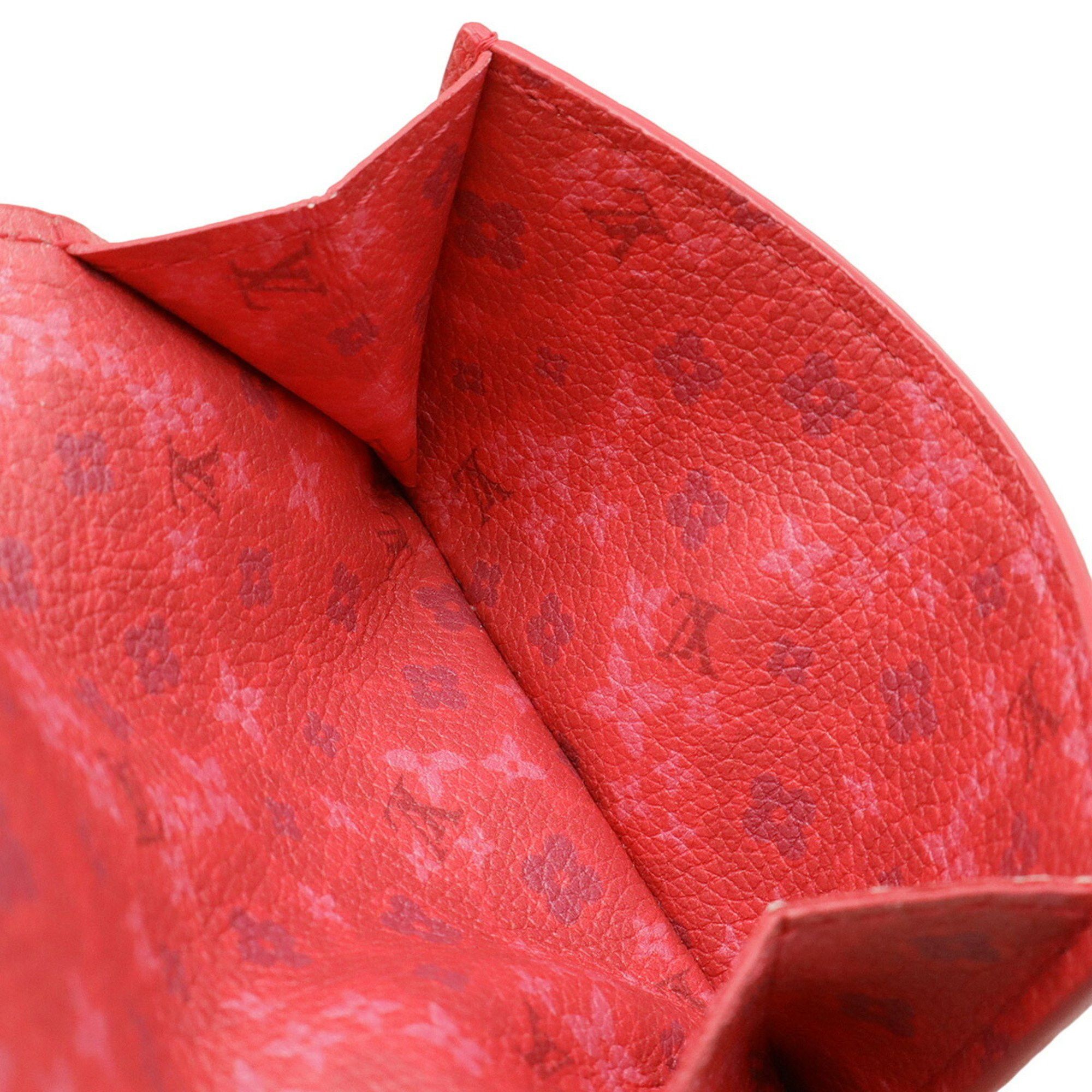 Louis Vuitton LOUIS VUITTON Portefeuille Rock Mini Tri-fold Compact Wallet in Fuchsia and Pink Leather (M80087) Size ONE SIZE - 9 Thumbnail