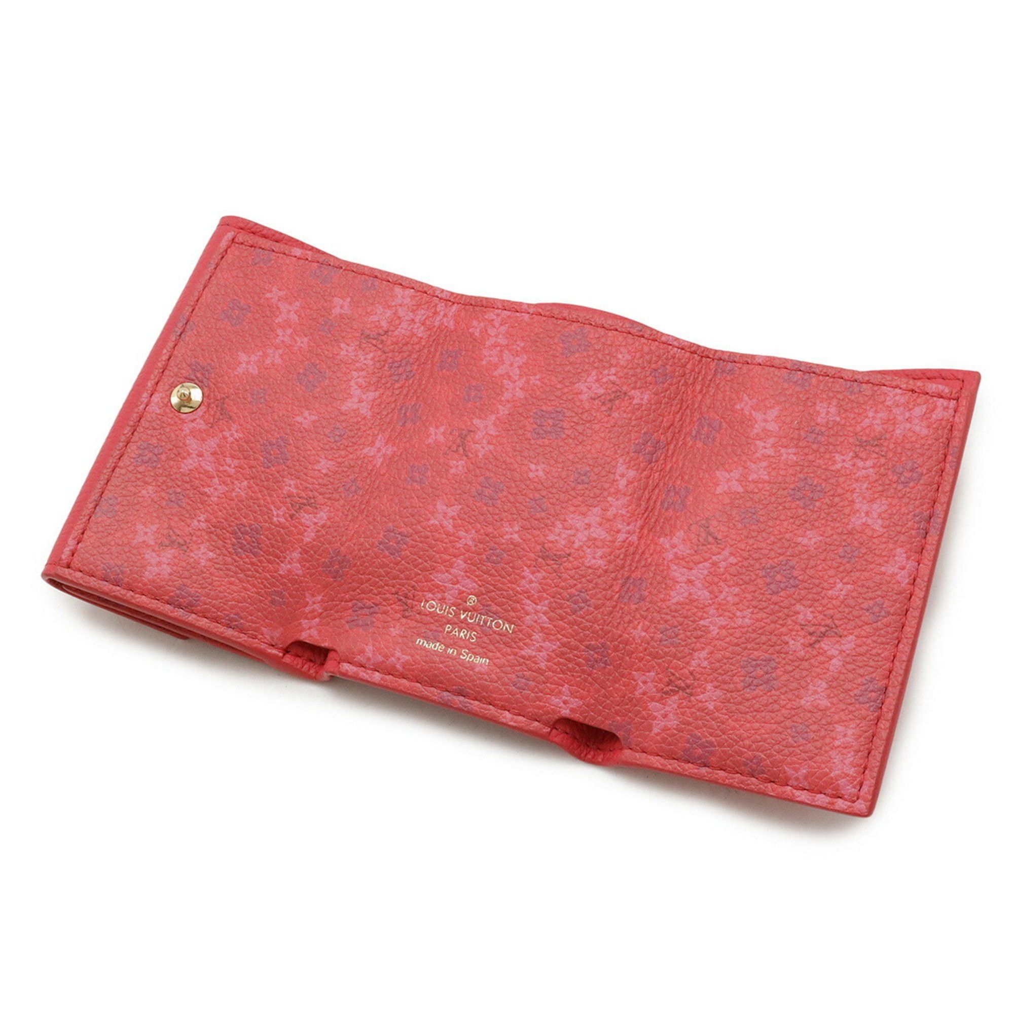 Louis Vuitton LOUIS VUITTON Portefeuille Rock Mini Tri-fold Compact Wallet in Fuchsia and Pink Leather (M80087) Size ONE SIZE - 6 Thumbnail