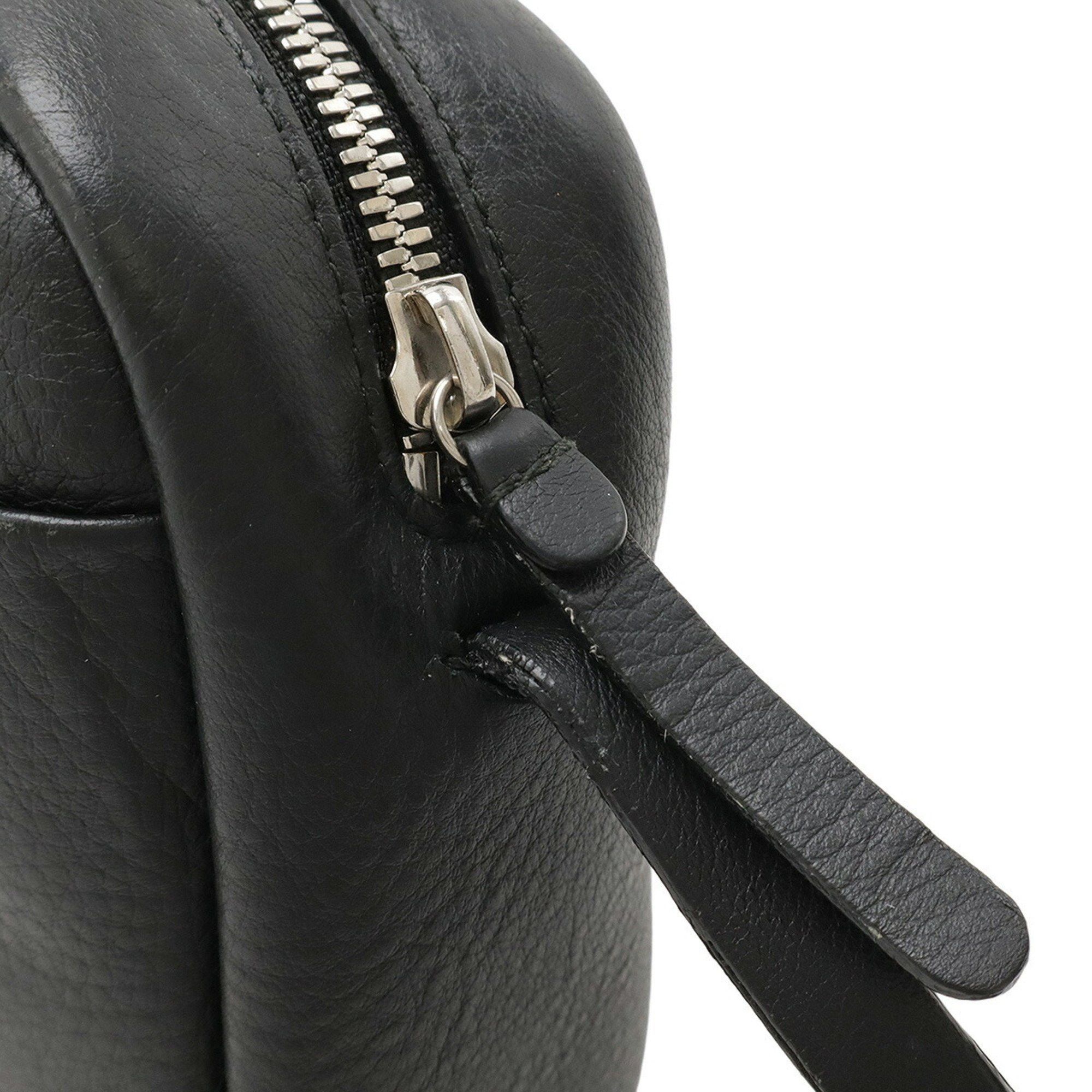 Balenciaga BALENCIAGA EVERYDAY Camera Bag S Shoulder Pochette Leather Black White 489812 Size ONE SIZE - 5 Thumbnail
