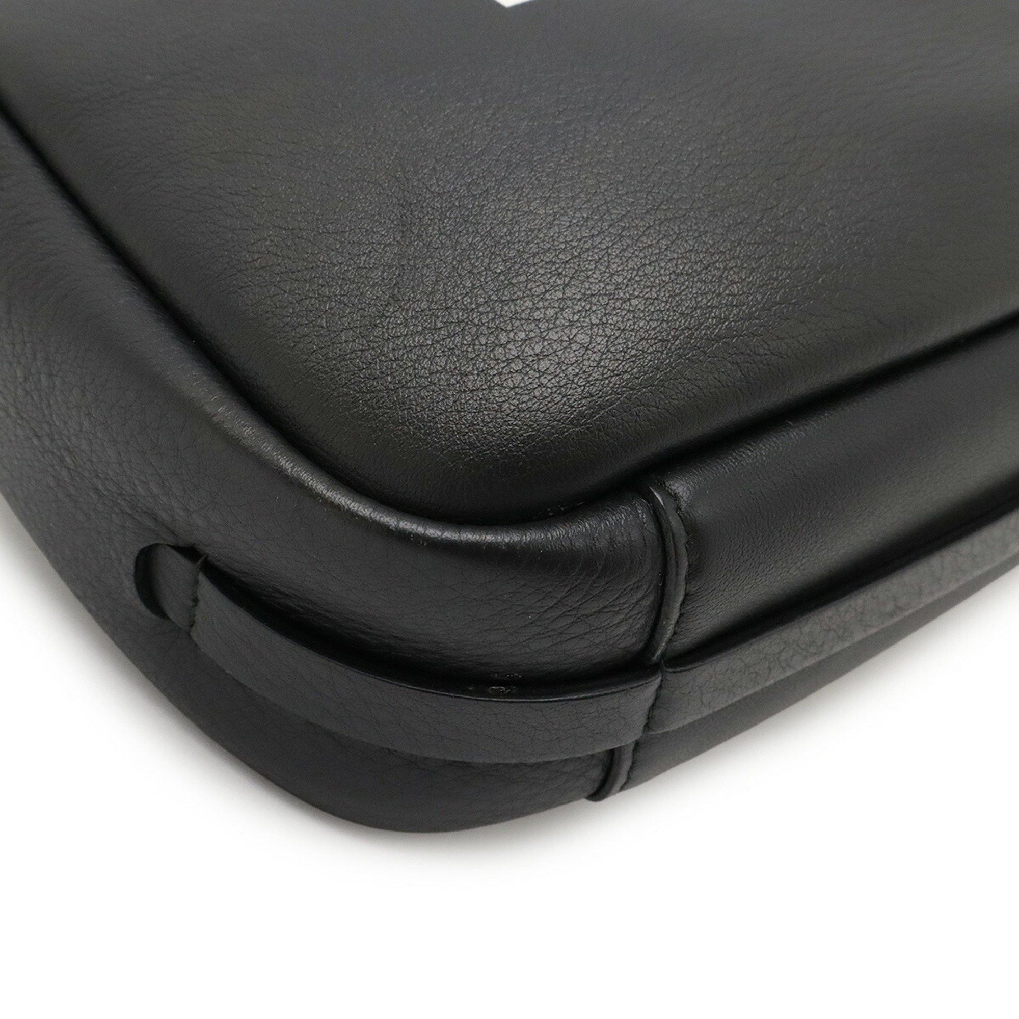 Balenciaga BALENCIAGA EVERYDAY Camera Bag S Shoulder Pochette Leather Black White 489812 Size ONE SIZE - 4 Thumbnail