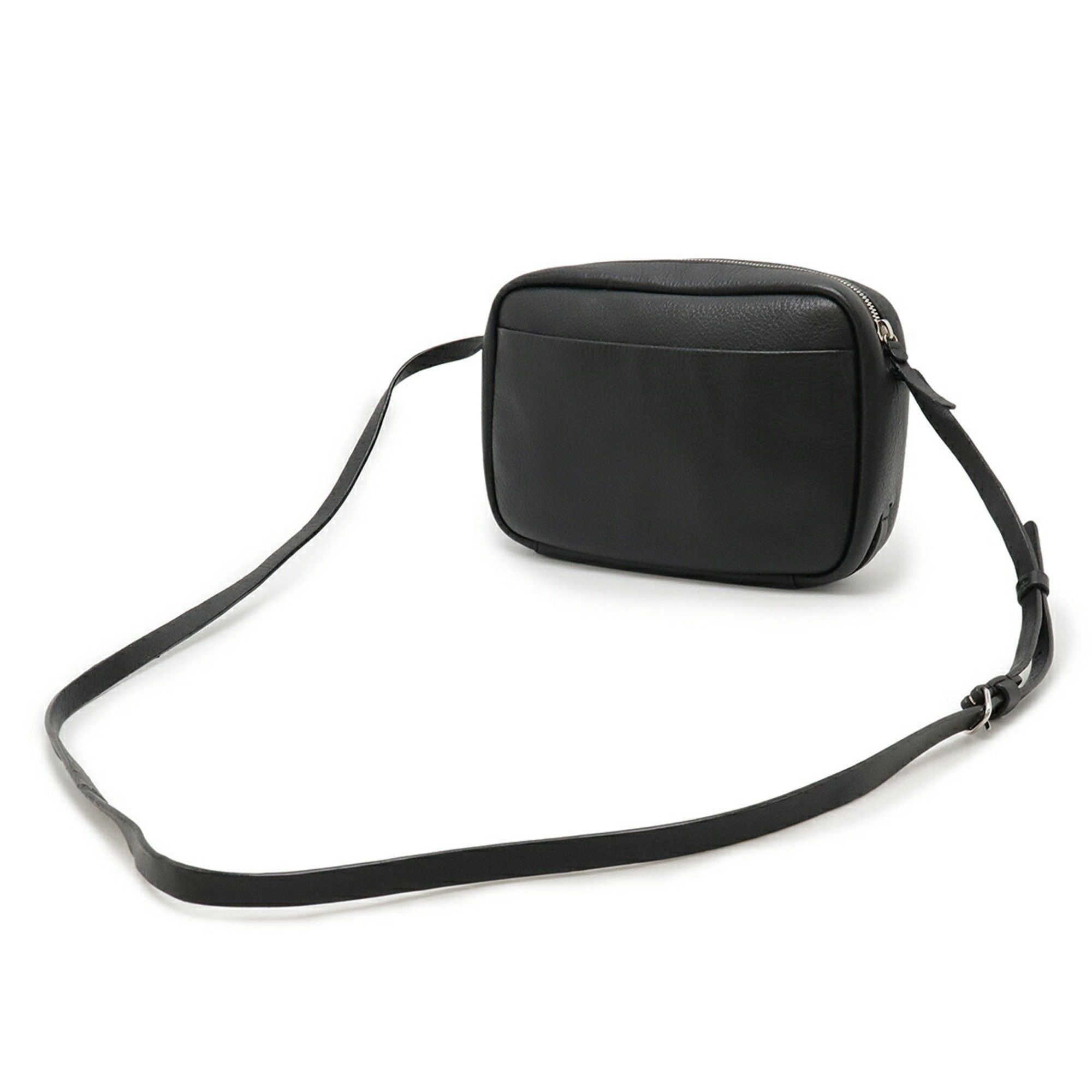 Balenciaga BALENCIAGA EVERYDAY Camera Bag S Shoulder Pochette Leather Black White 489812 Size ONE SIZE - 3 Thumbnail