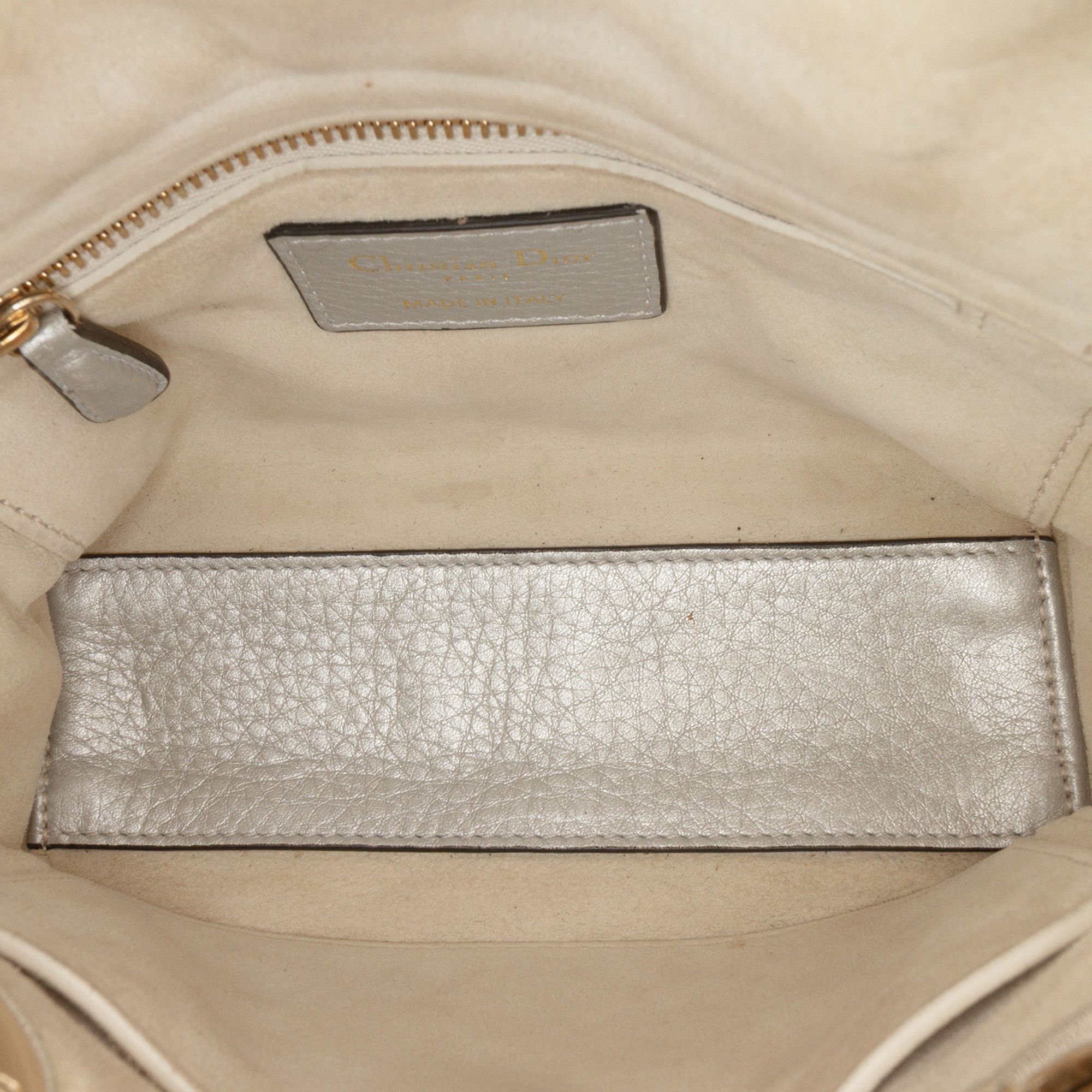 Dior Dior Mini Metallic Grained Calfskin Cannage Lady Dior Size ONE SIZE - 4 Thumbnail