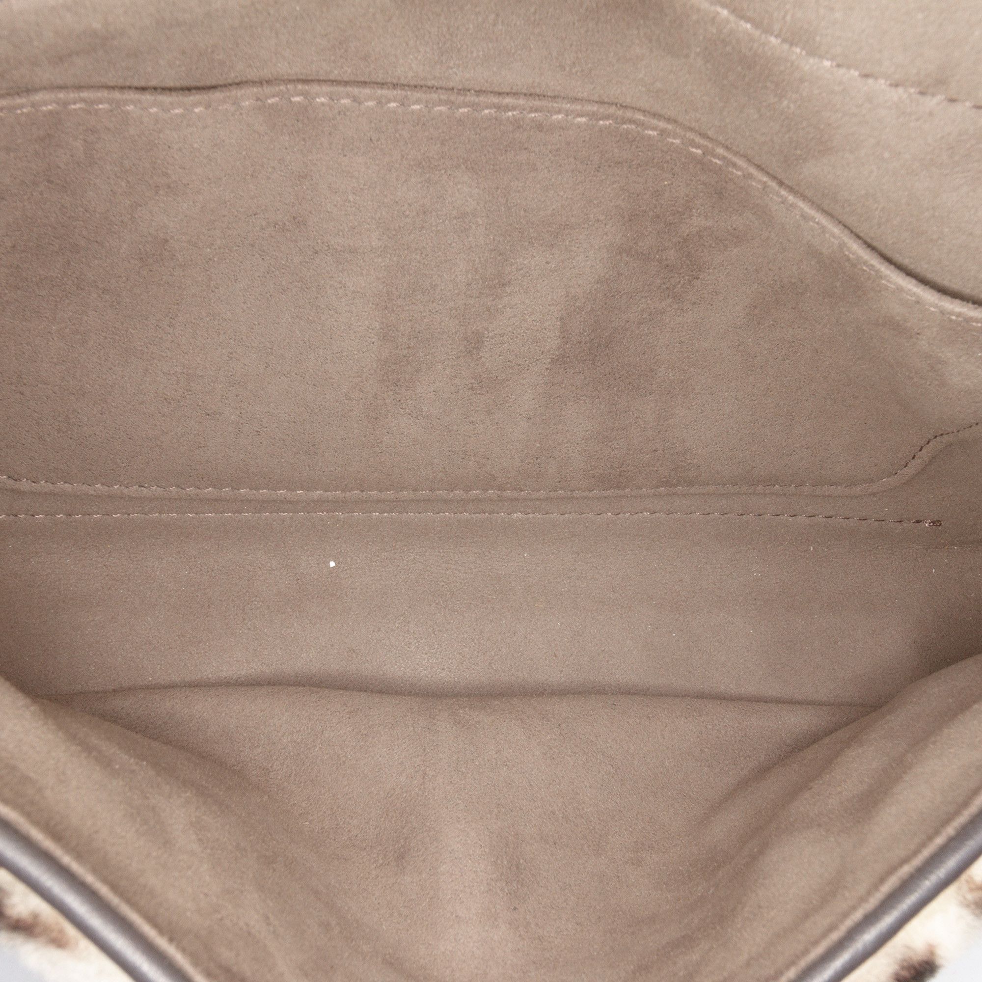 Fendi Fendi Zucca Shearling Double F Baguette Satchel Size ONE SIZE - 4 Thumbnail