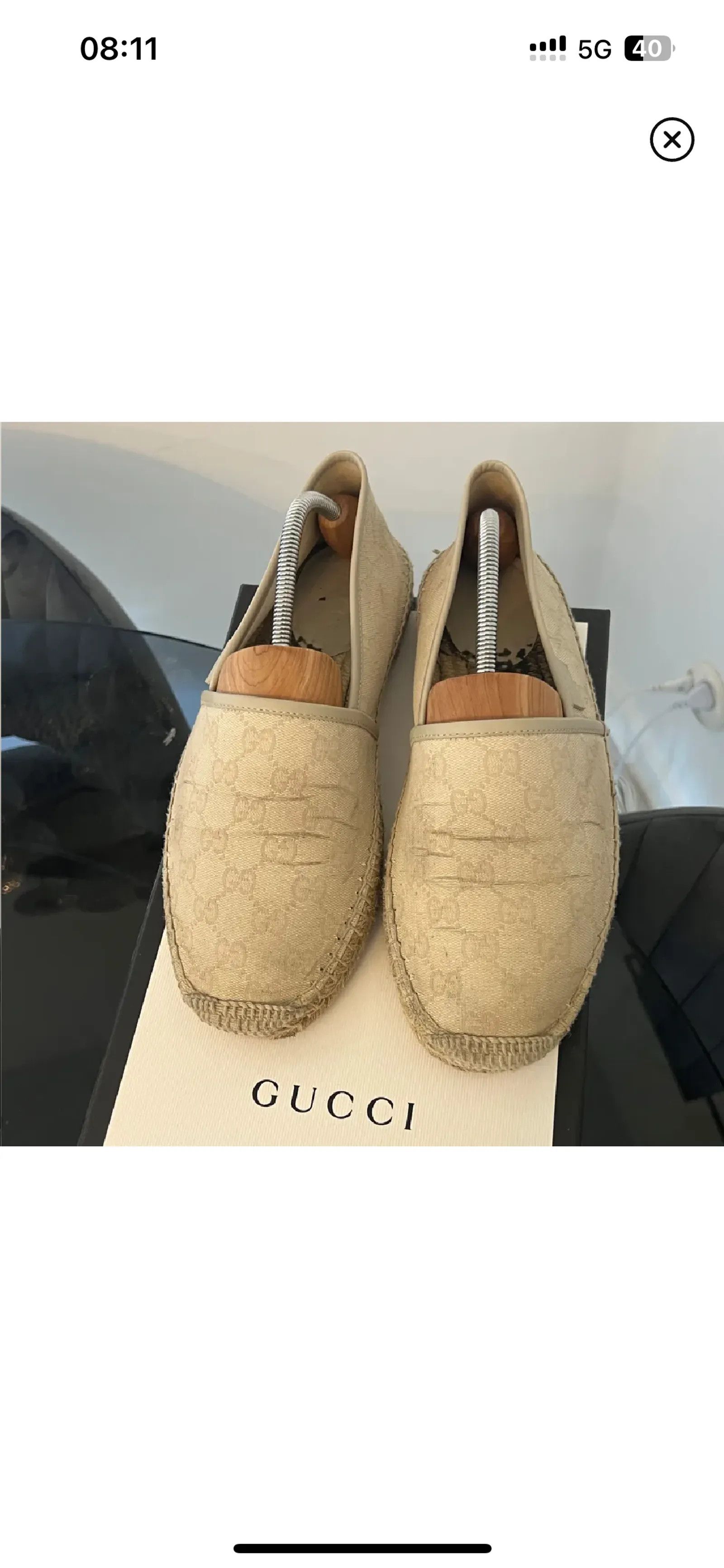 Gucci Gucci Gucci Espadrille Cloth Beige Loafers Size US 9.5 / EU 42-43 - 4 Thumbnail
