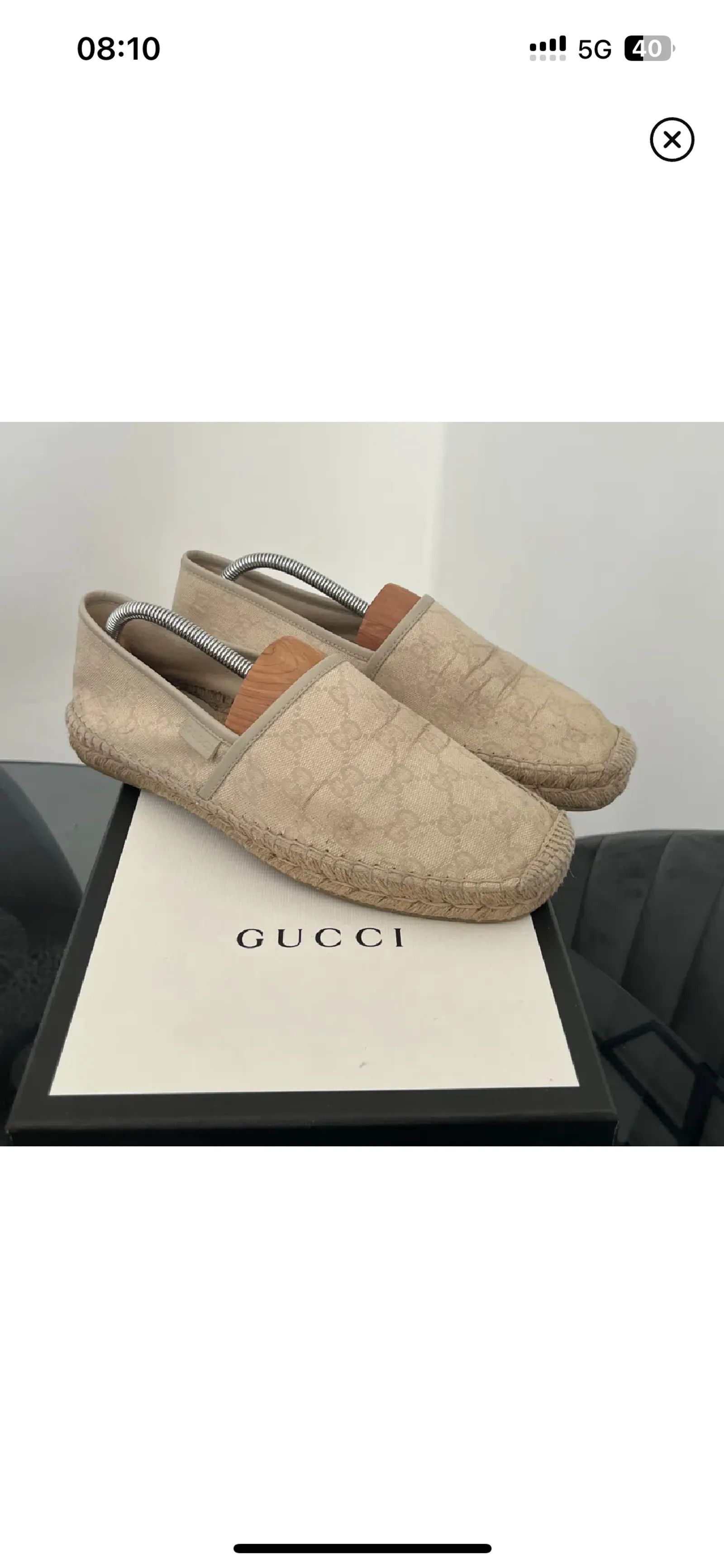 Gucci Gucci Gucci Espadrille Cloth Beige Loafers Size US 9.5 / EU 42-43 - 5 Thumbnail