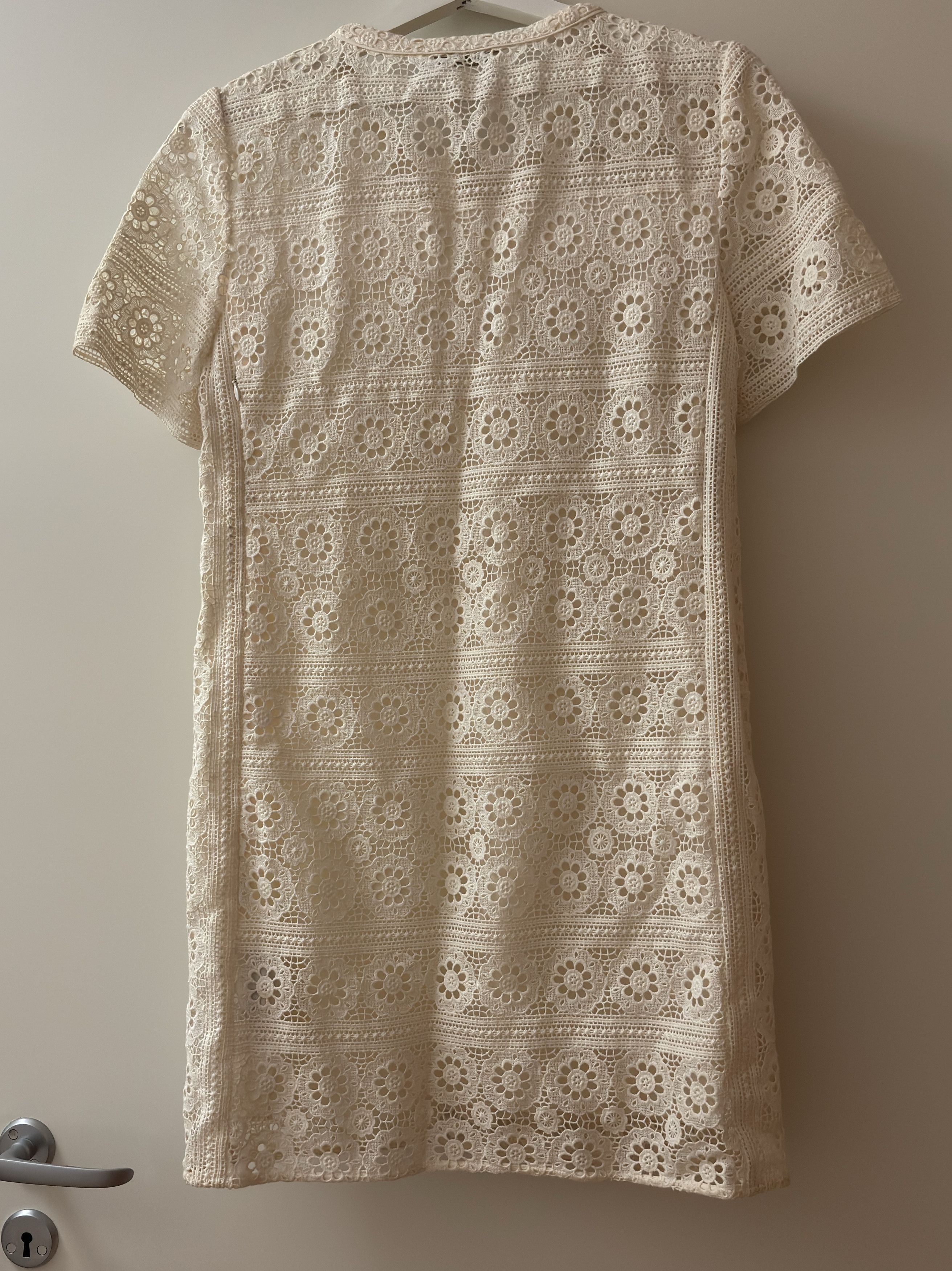 Burberry Burberry Burberry Brit White Cotton Lace Tunic Dress Dress Size XS / US 0-2 / IT 36-38 - 4 Thumbnail