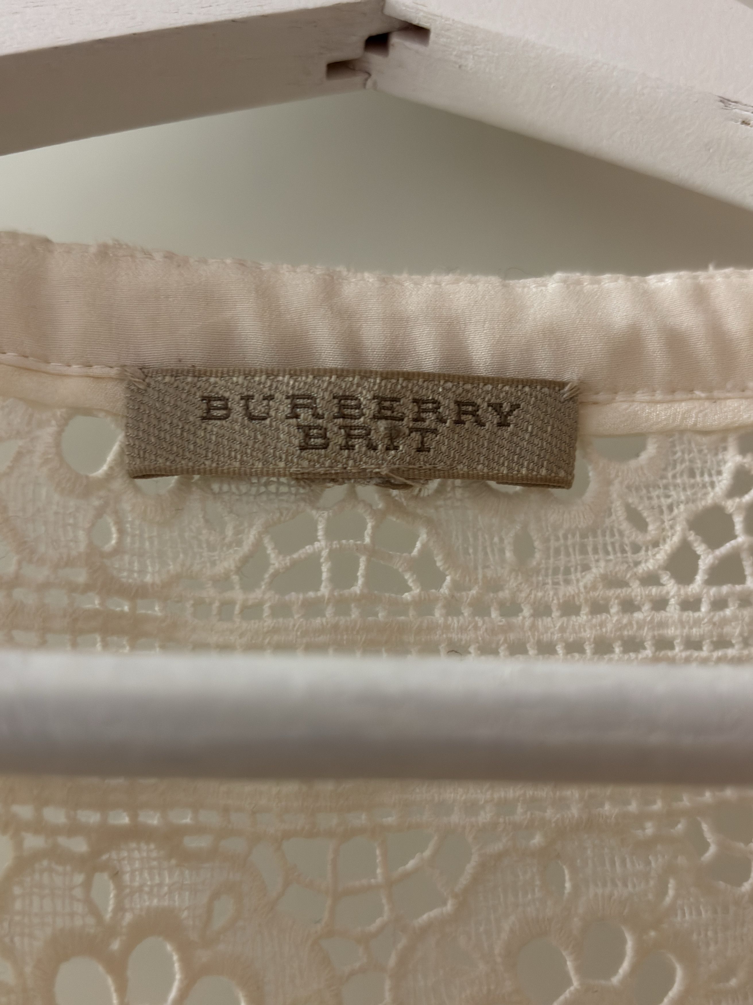Burberry Burberry Burberry Brit White Cotton Lace Tunic Dress Dress Size XS / US 0-2 / IT 36-38 - 2 Thumbnail