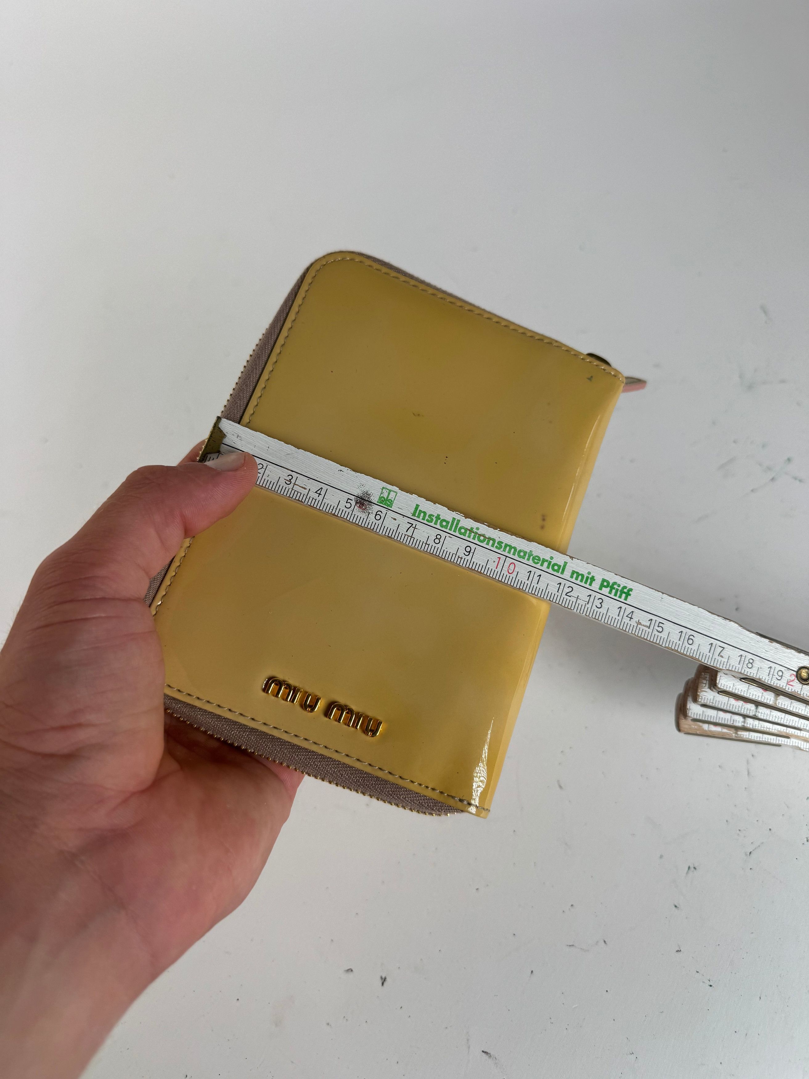 Miu Miu Vintage patent leather Organizer yellow Size ONE SIZE - 10 Thumbnail