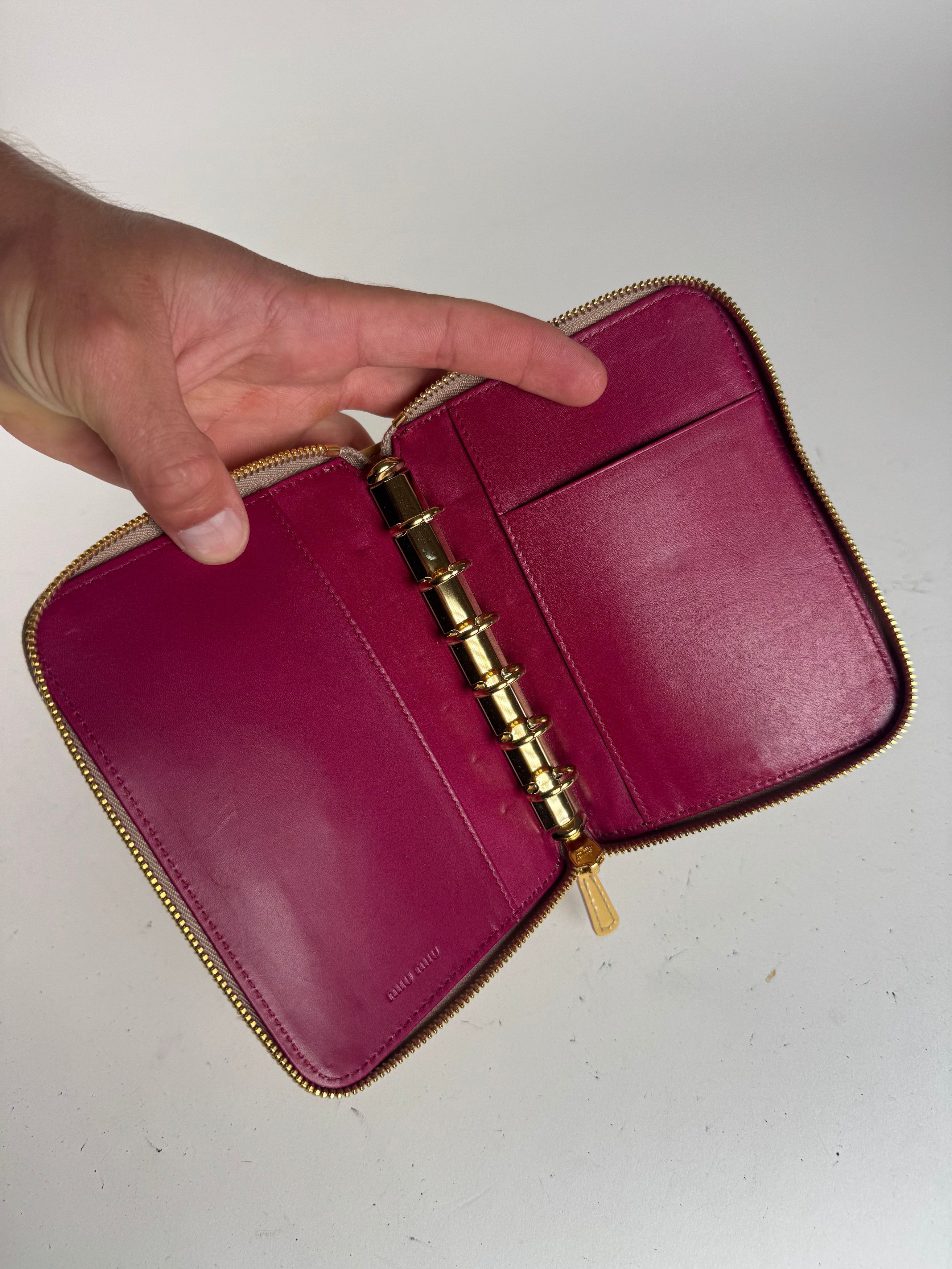 Miu Miu Vintage patent leather Organizer yellow Size ONE SIZE - 3 Thumbnail
