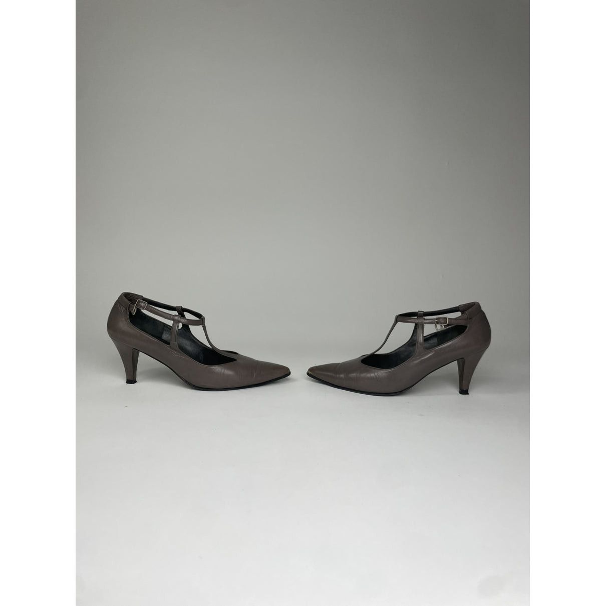 Thierry Mugler Brown Leather Heel Size US 8.5 / IT 38.5 - 2 Thumbnail