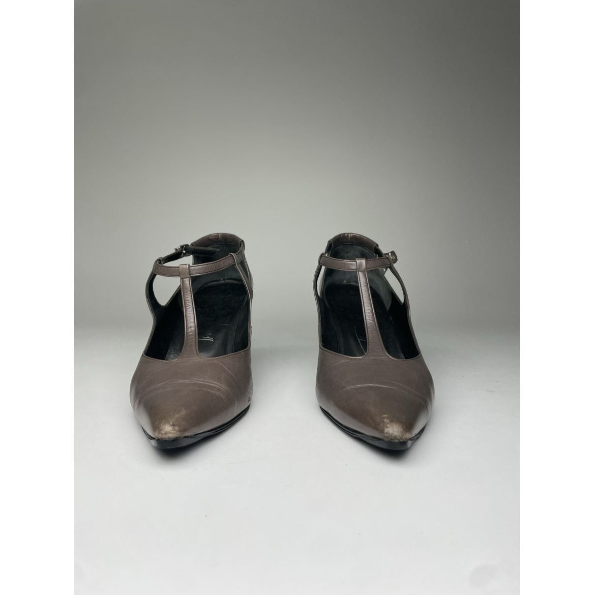 Thierry Mugler Brown Leather Heel Size US 8.5 / IT 38.5 - 3 Thumbnail