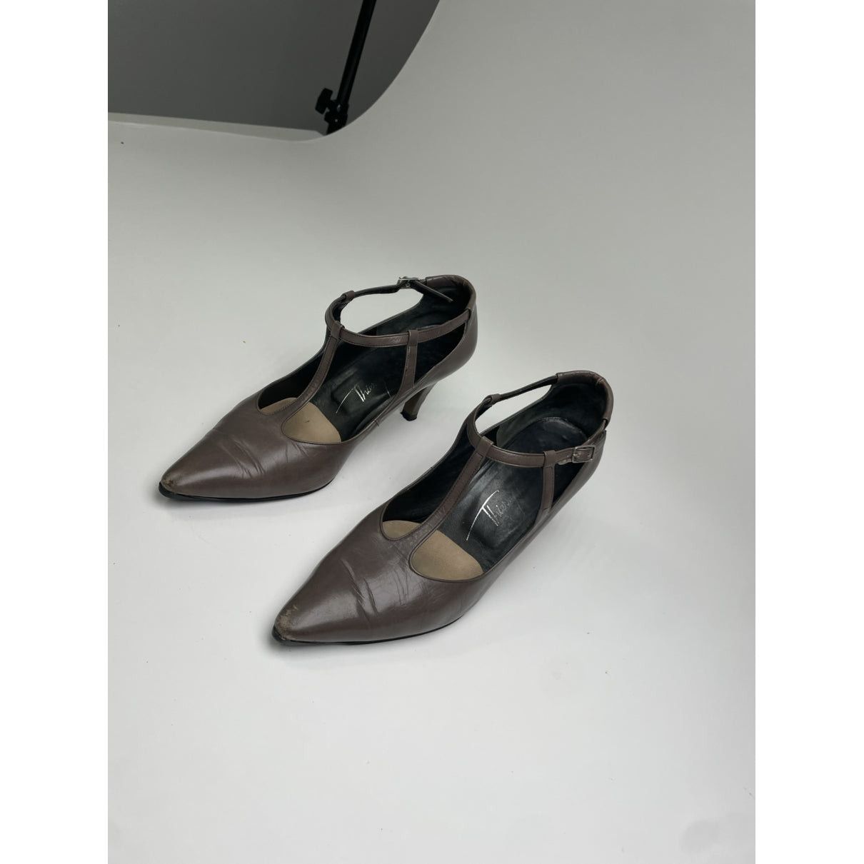 Thierry Mugler Brown Leather Heel Size US 8.5 / IT 38.5 - 4 Thumbnail