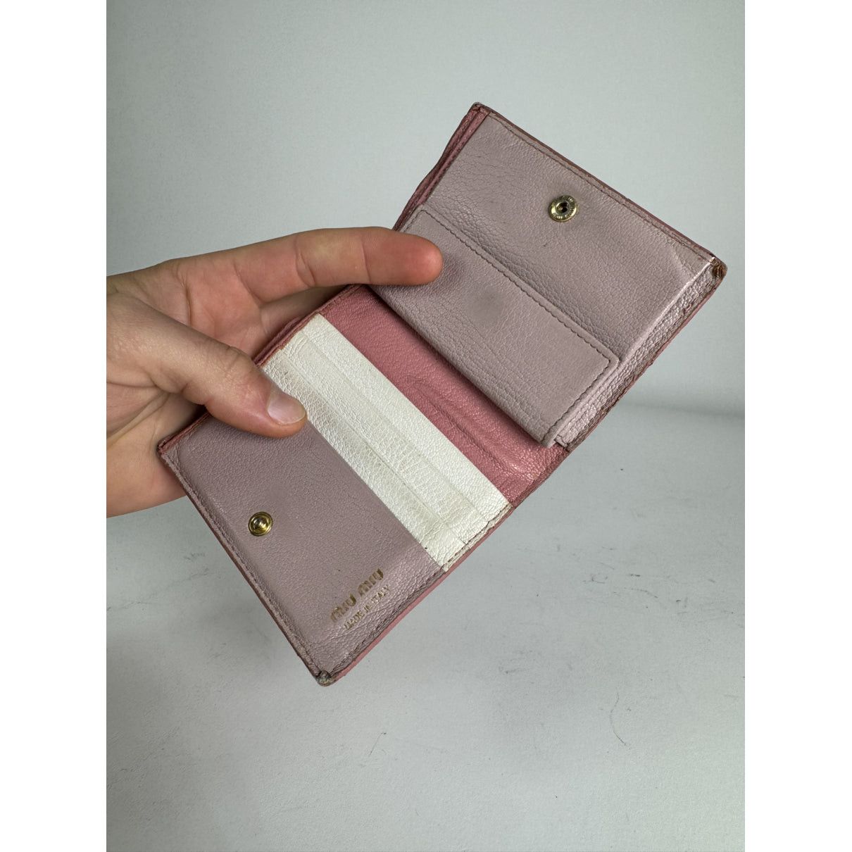 Miu Miu Pink Leather Purse Size ONE SIZE - 3 Thumbnail