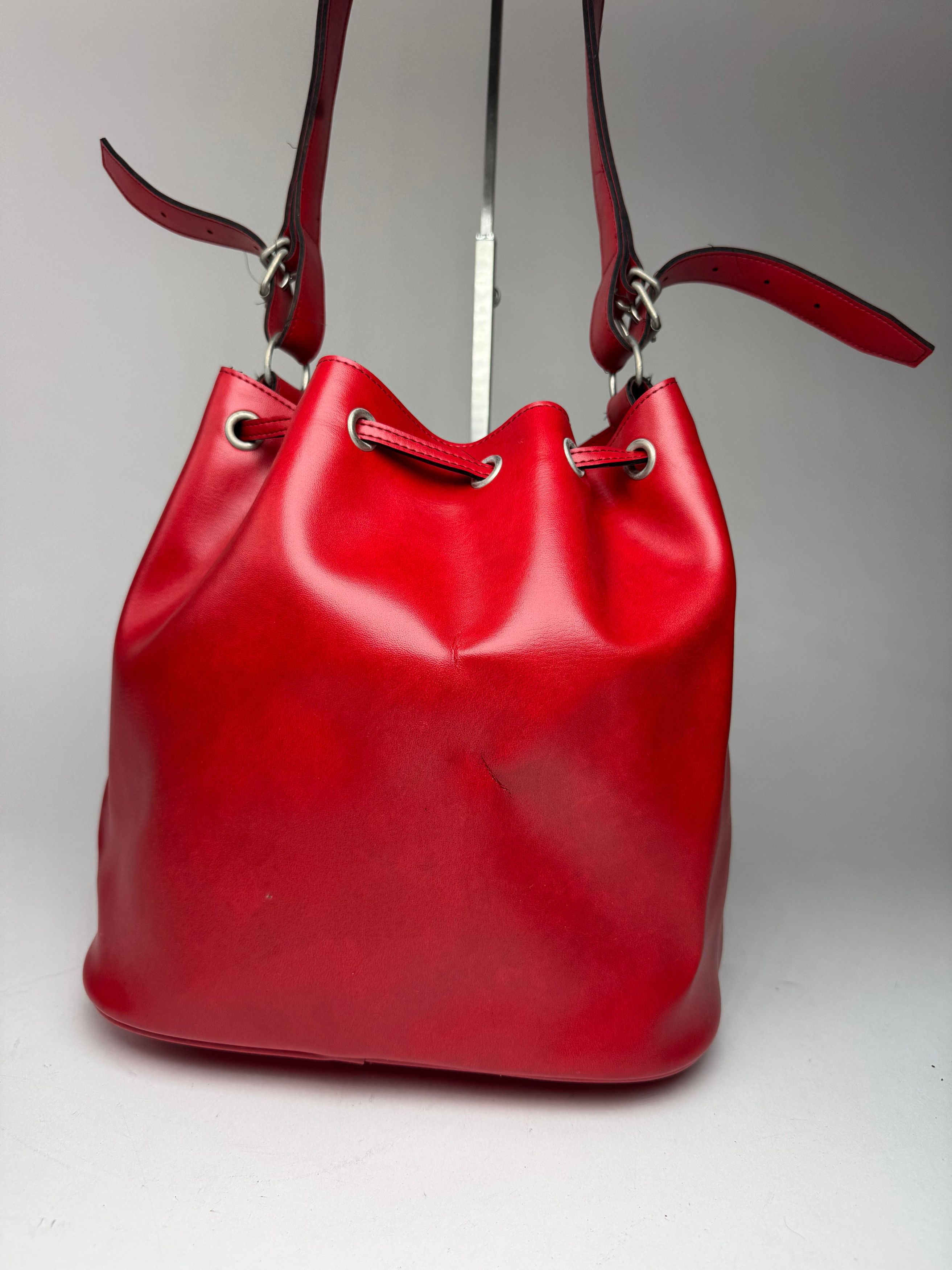 Comme des Garcons Vintage Comme Des Garçons Shoulder Bucket Bag Red Size ONE SIZE - 15 Thumbnail