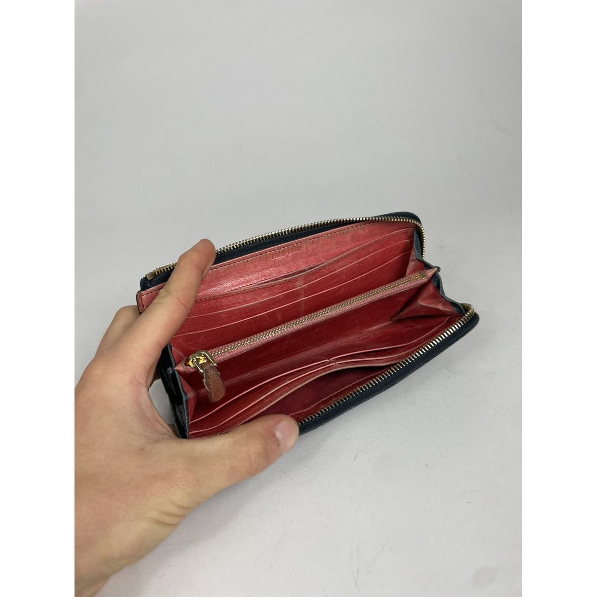 Miu Miu Metallic Leather Wallet Size ONE SIZE - 3 Thumbnail