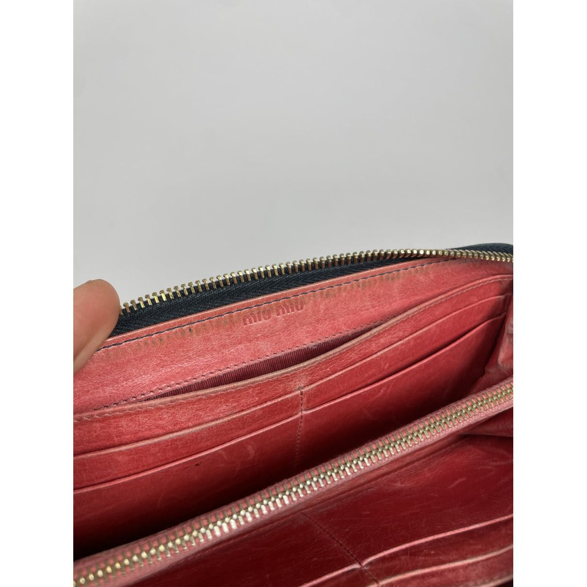 Miu Miu Metallic Leather Wallet Size ONE SIZE - 4 Thumbnail