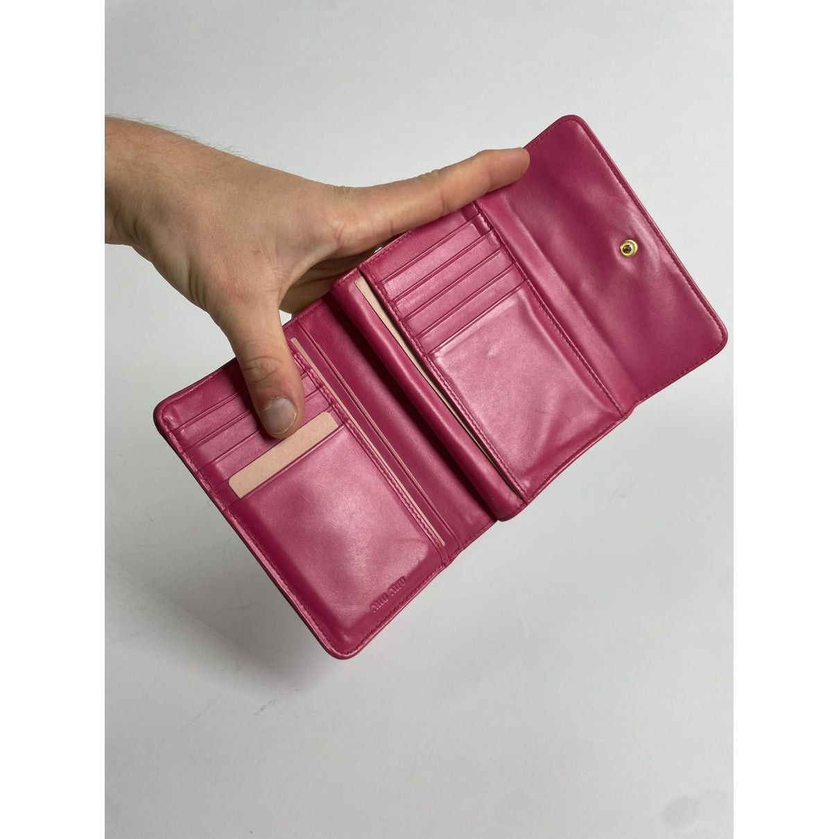 Miu Miu Pink Leather Wallet Size ONE SIZE - 5 Thumbnail
