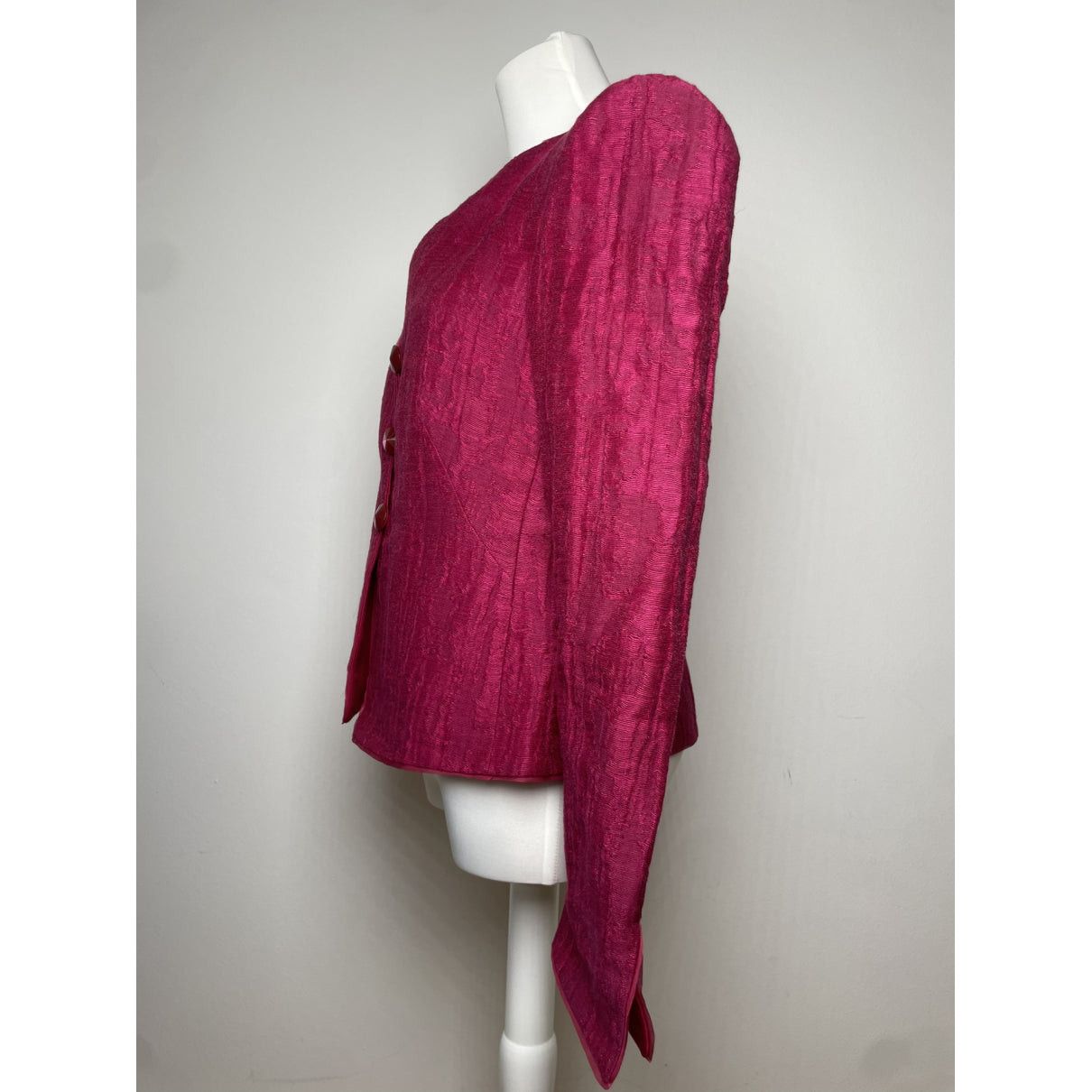 Armani Collezioni Purple Linen Trench Coat Size L / US 10 / IT 46 - 2 Thumbnail