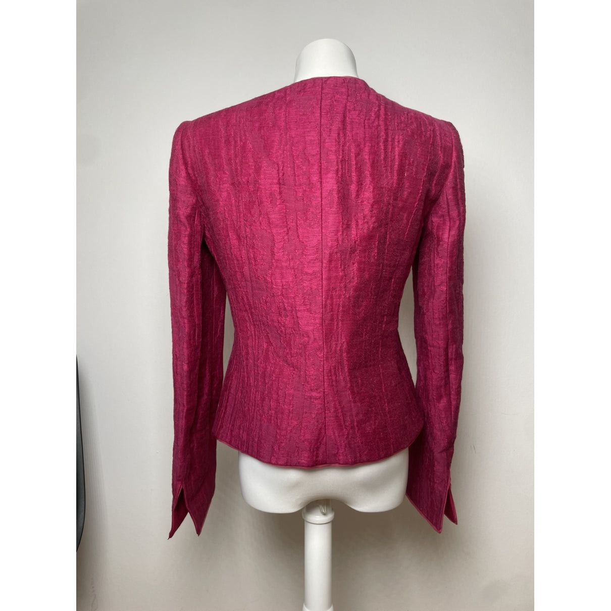 Armani Collezioni Purple Linen Trench Coat Size L / US 10 / IT 46 - 3 Thumbnail