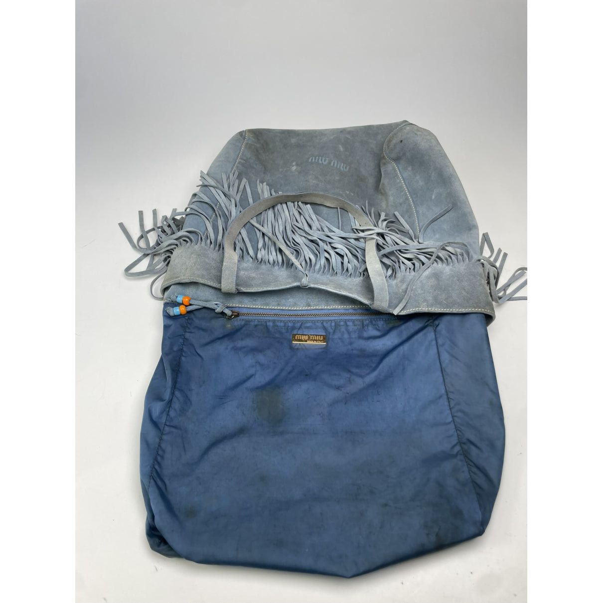 Miu Miu Blue Leather Handbag Size ONE SIZE - 2 Thumbnail