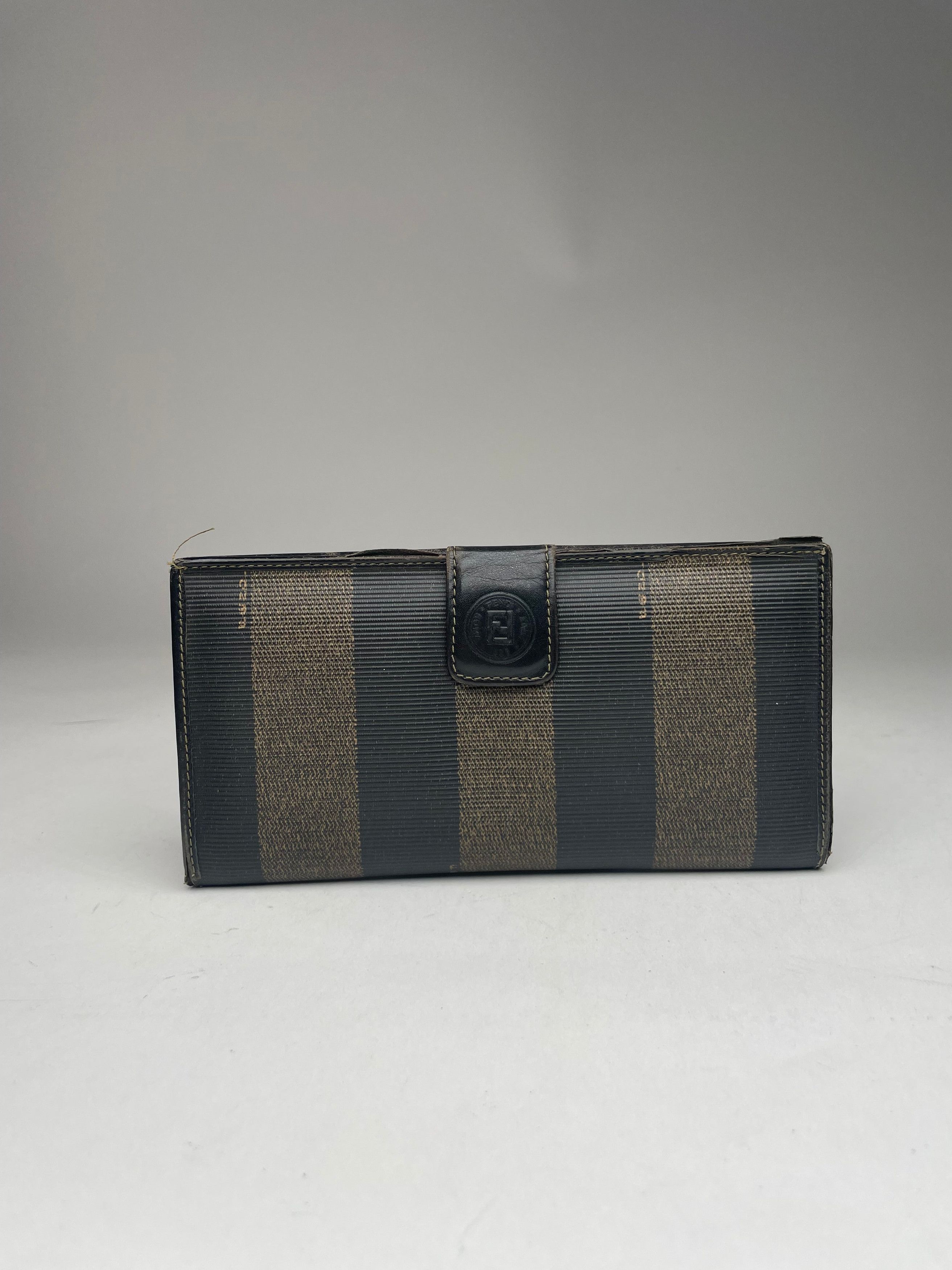 Other Vintage Fendi Roma Leather Wallet Brown Black striped Size ONE SIZE - 9 Thumbnail