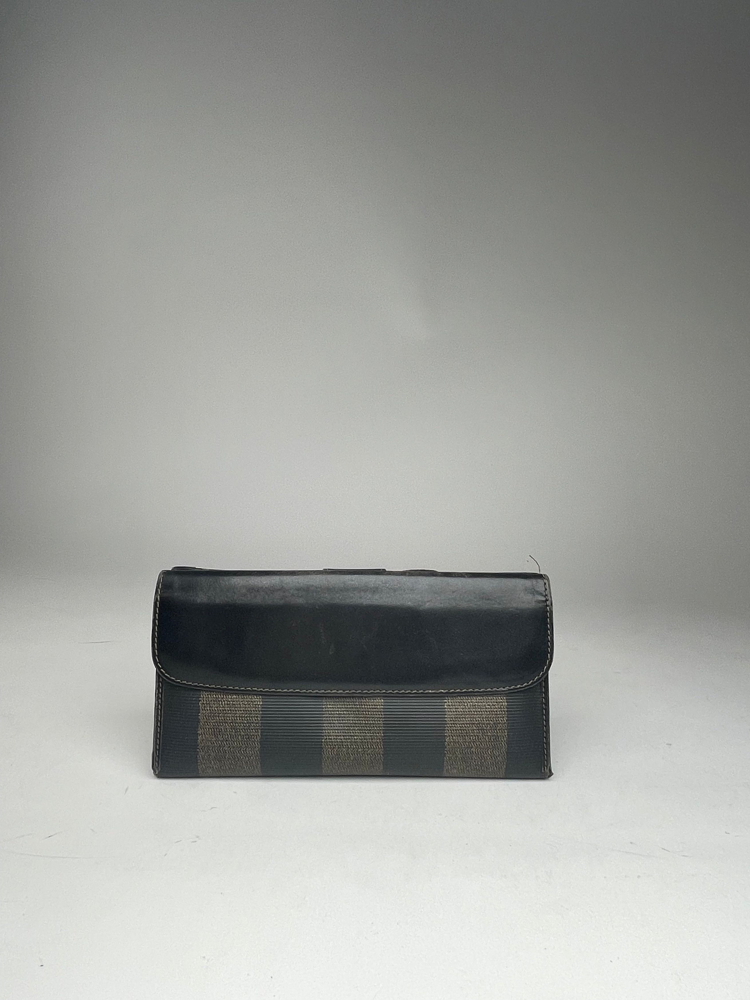 Other Vintage Fendi Roma Leather Wallet Brown Black striped Size ONE SIZE - 10 Thumbnail