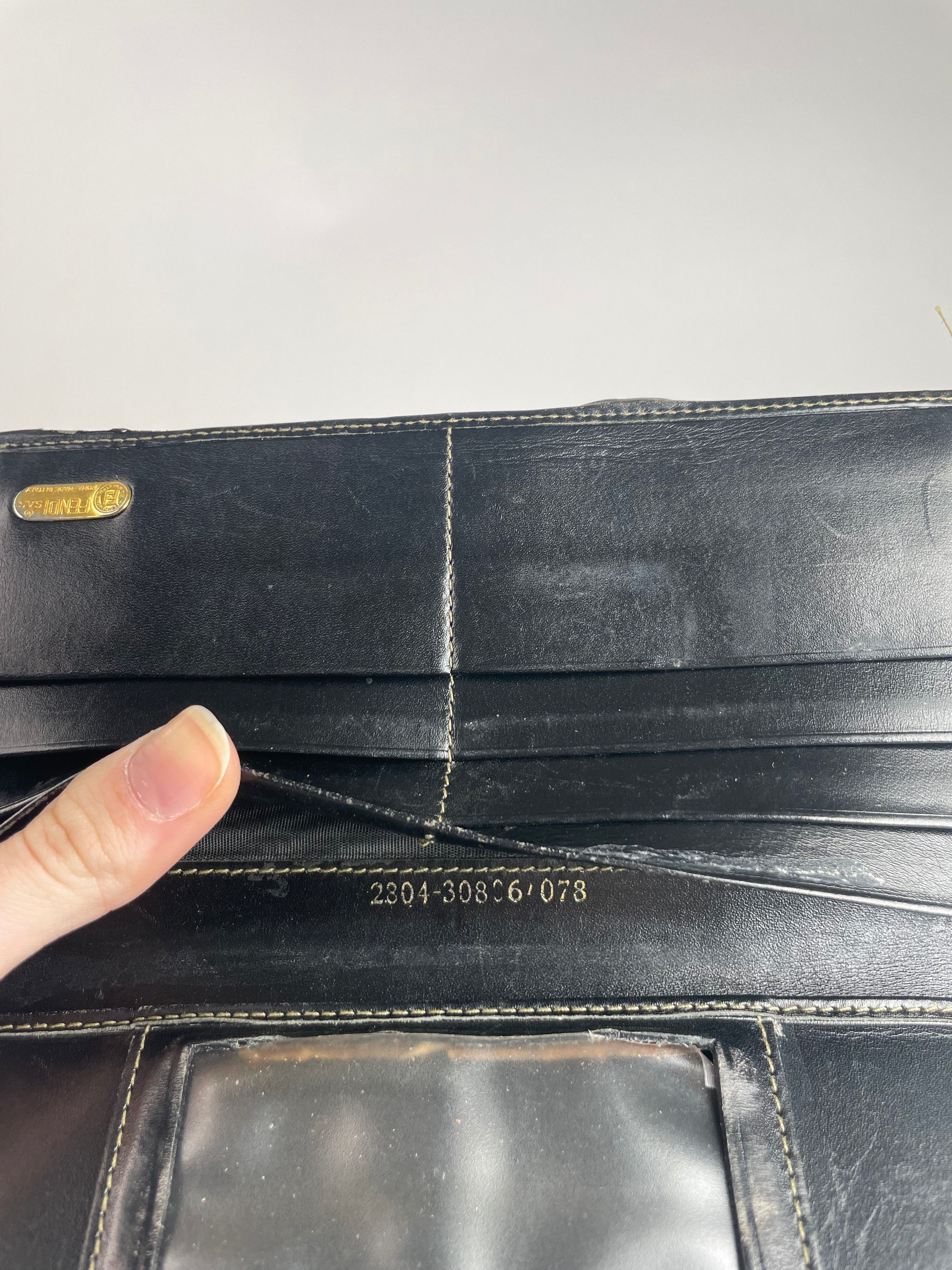 Other Vintage Fendi Roma Leather Wallet Brown Black striped Size ONE SIZE - 4 Thumbnail
