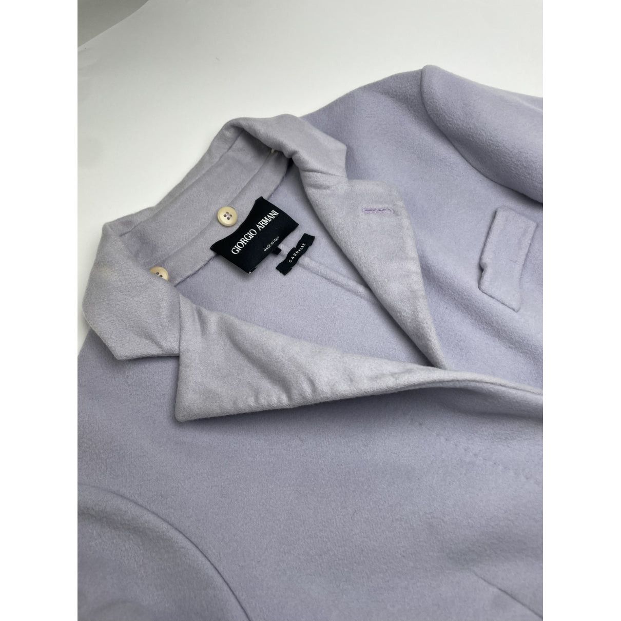 Giorgio Armani Grey Wool Trench Coat Size L / US 10 / IT 46 - 2 Thumbnail