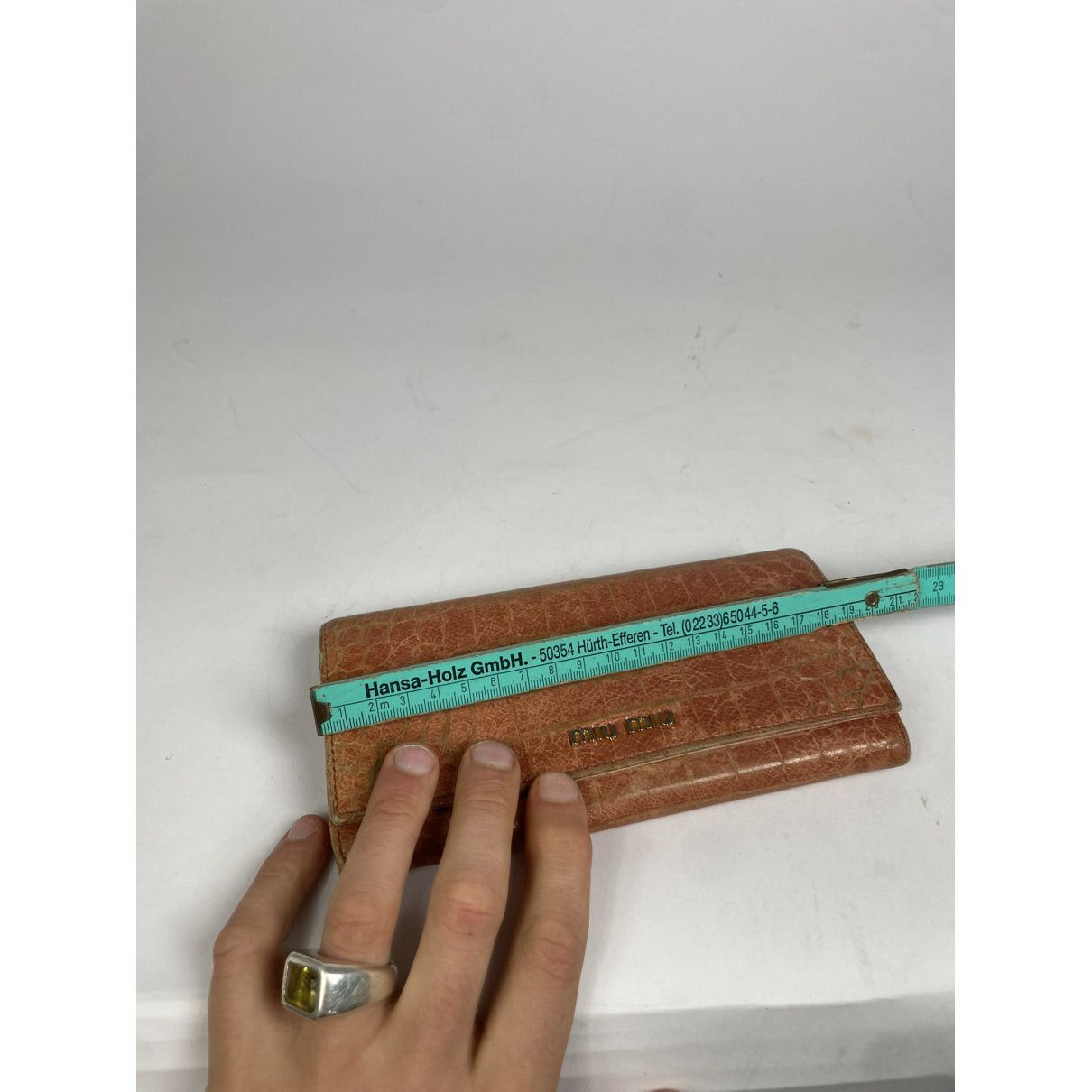 Miu Miu Orange Leather Wallet Size ONE SIZE - 4 Thumbnail