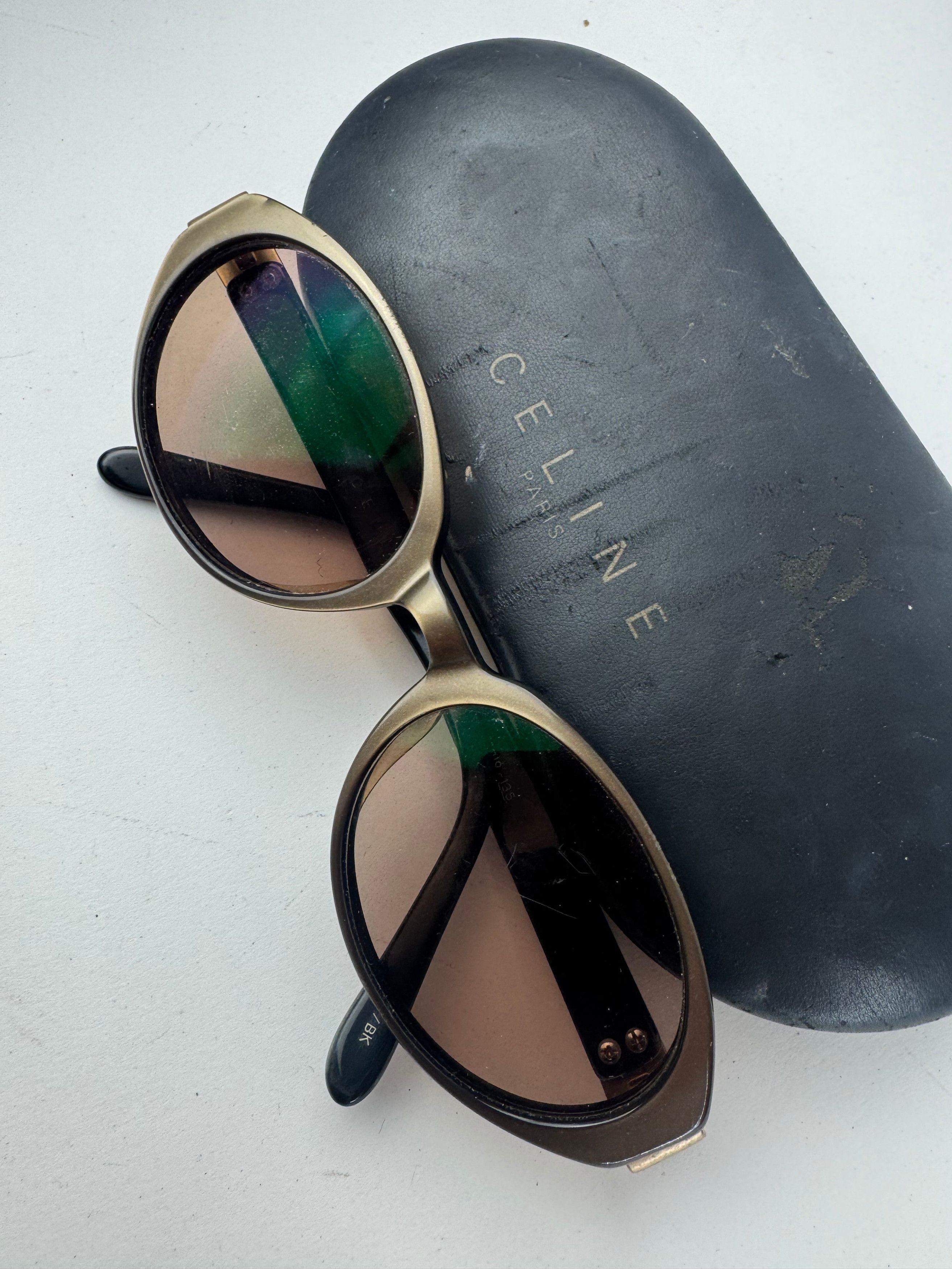 Celine Vintage Paris Retro Sunglasses Brown Size ONE SIZE - 3 Thumbnail