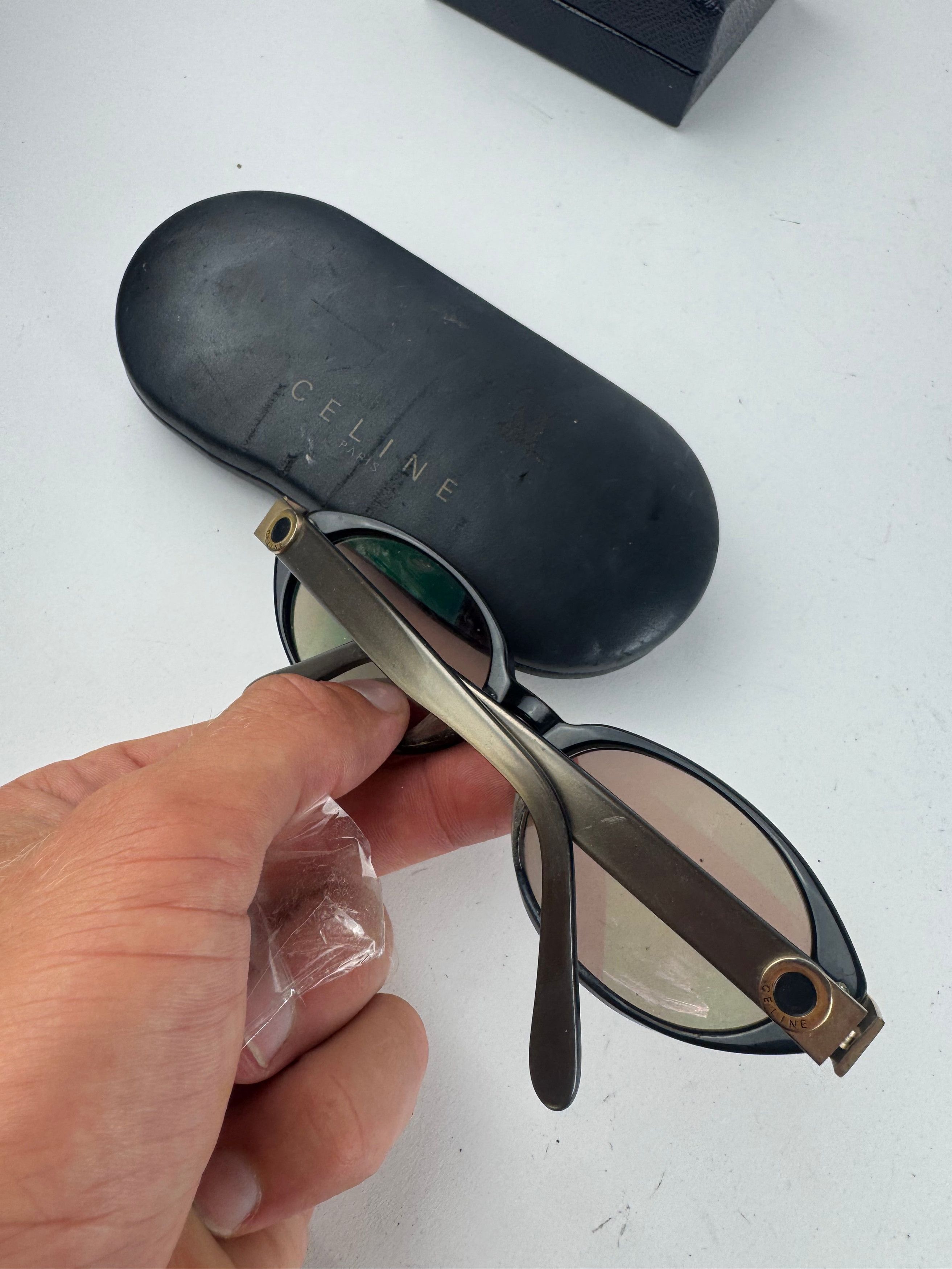 Celine Vintage Paris Retro Sunglasses Brown Size ONE SIZE - 13 Thumbnail