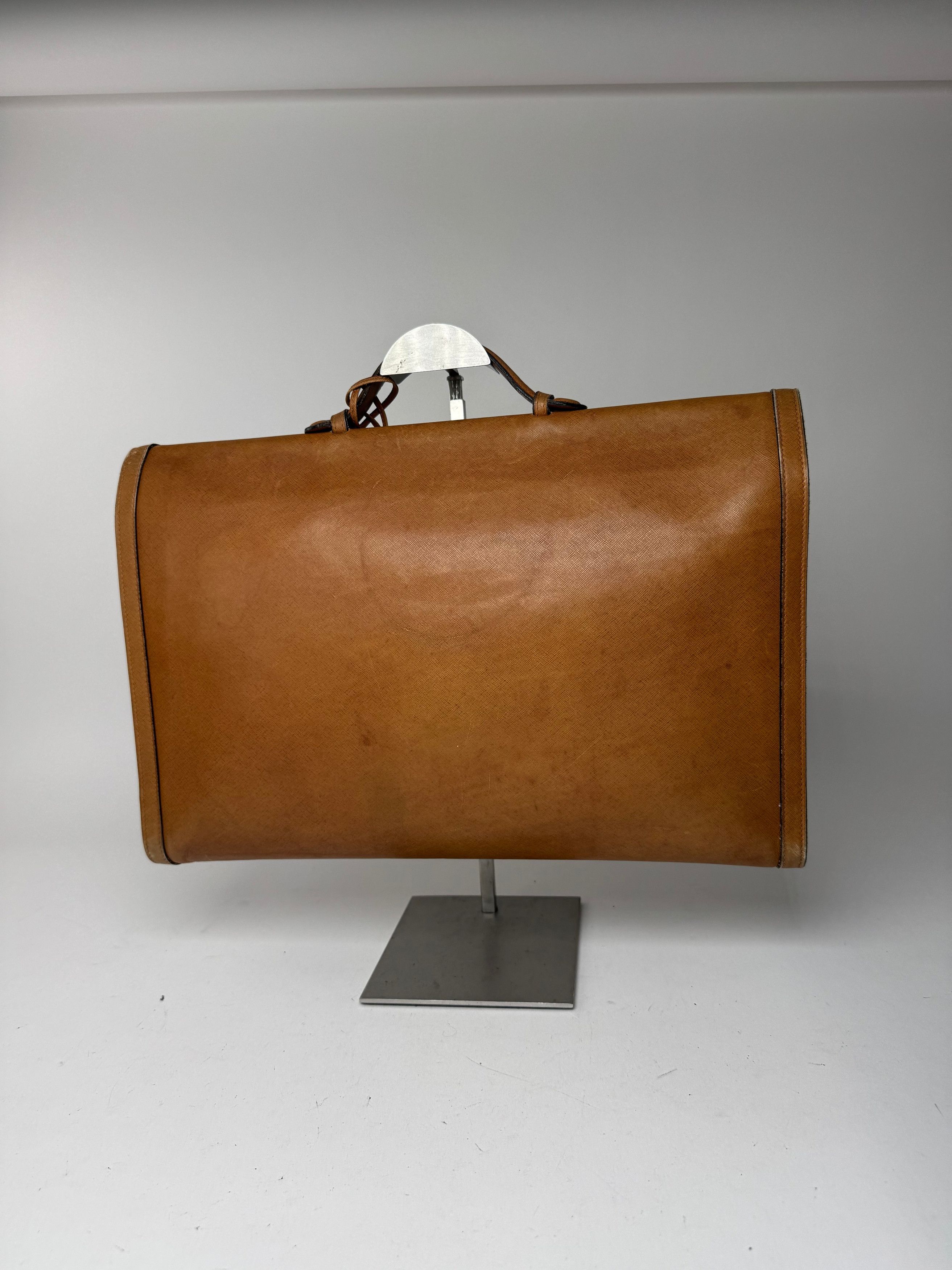 Loewe Vintage Madrid LEATHER Briefcase camel Size ONE SIZE - 2 Thumbnail