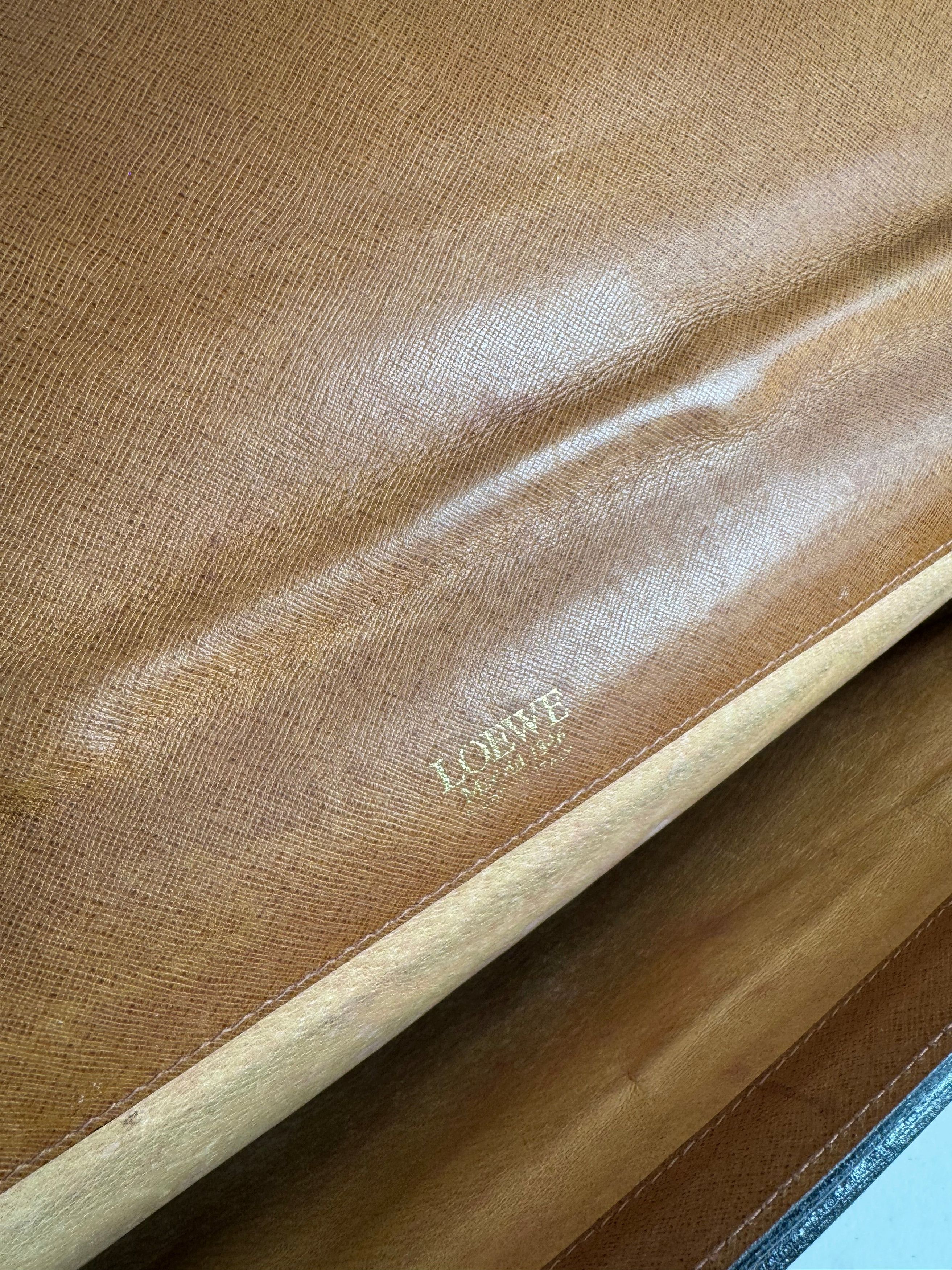 Loewe Vintage Madrid LEATHER Briefcase camel Size ONE SIZE - 4 Thumbnail