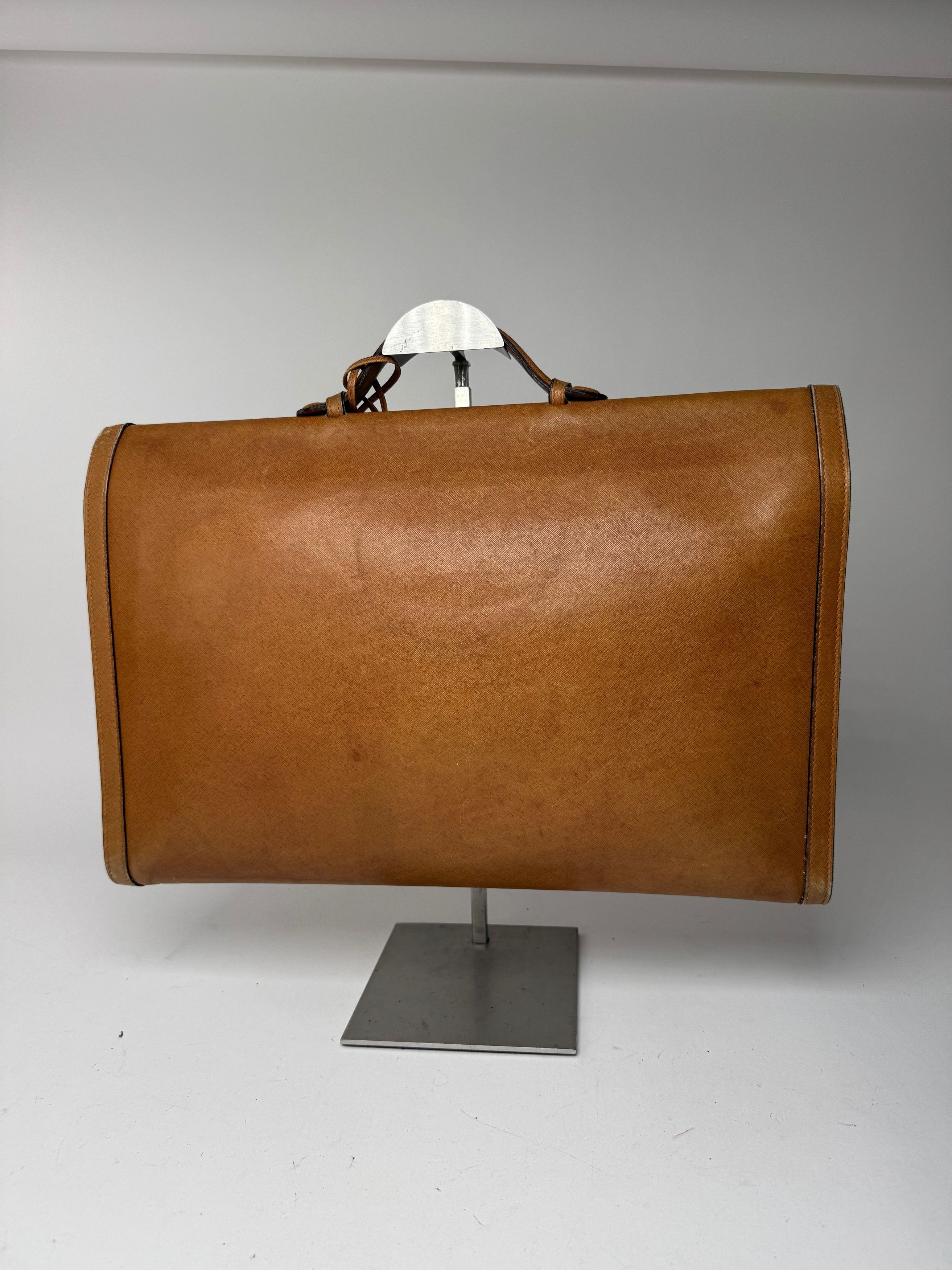 Loewe Vintage Madrid LEATHER Briefcase camel Size ONE SIZE - 9 Thumbnail