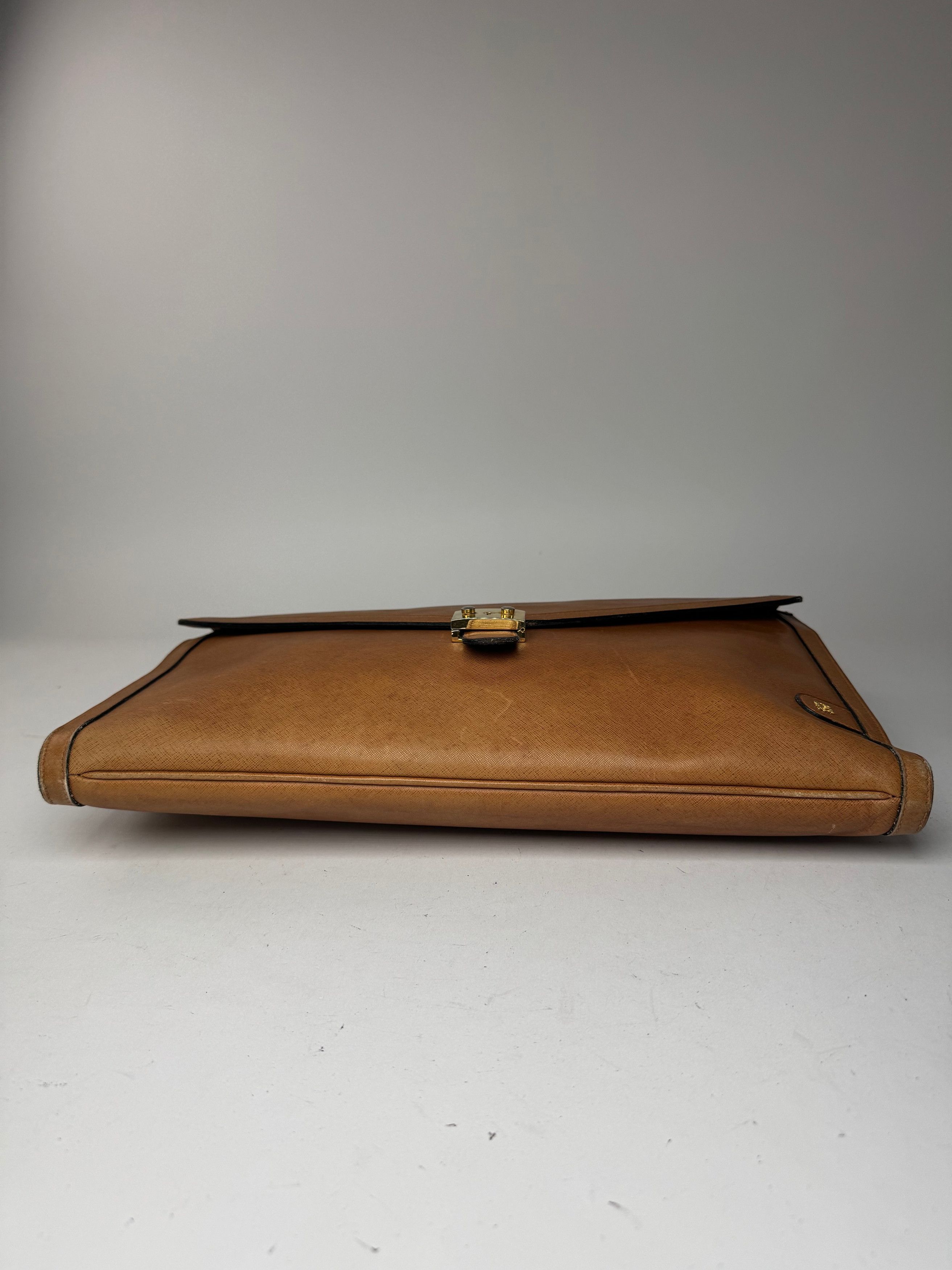 Loewe Vintage Madrid LEATHER Briefcase camel Size ONE SIZE - 12 Thumbnail