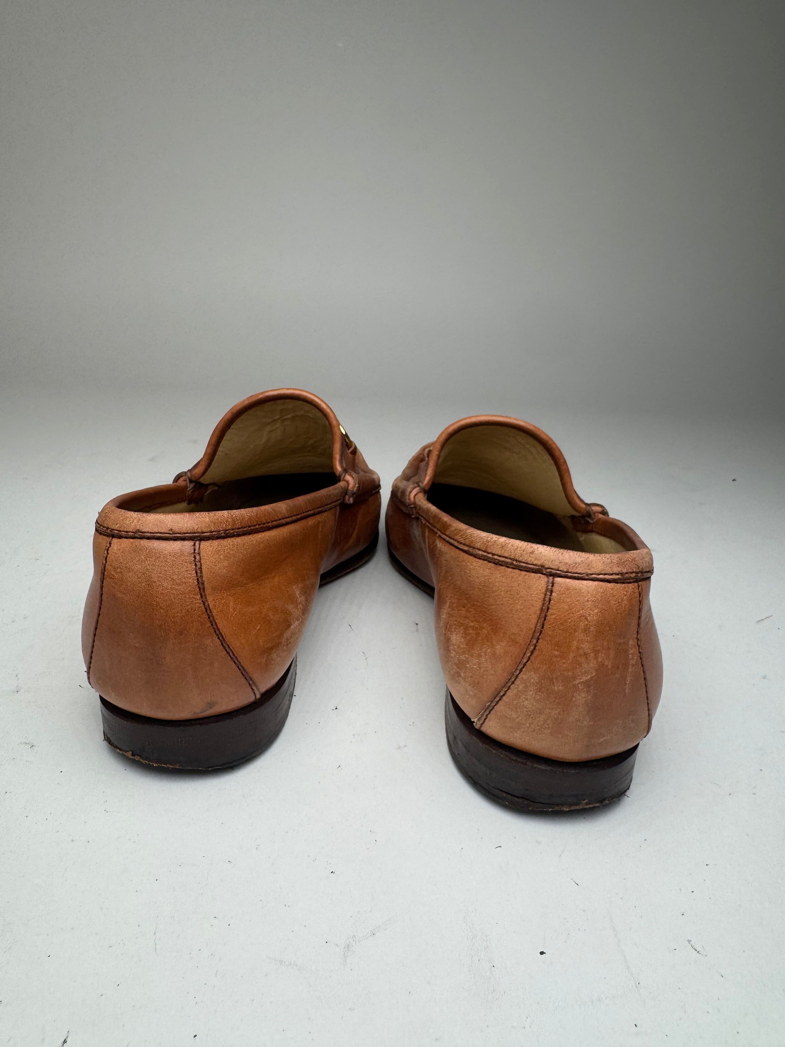 Gucci Vintage Horsebit leather Loafer brown Size US 5 / IT 35 - 6 Thumbnail