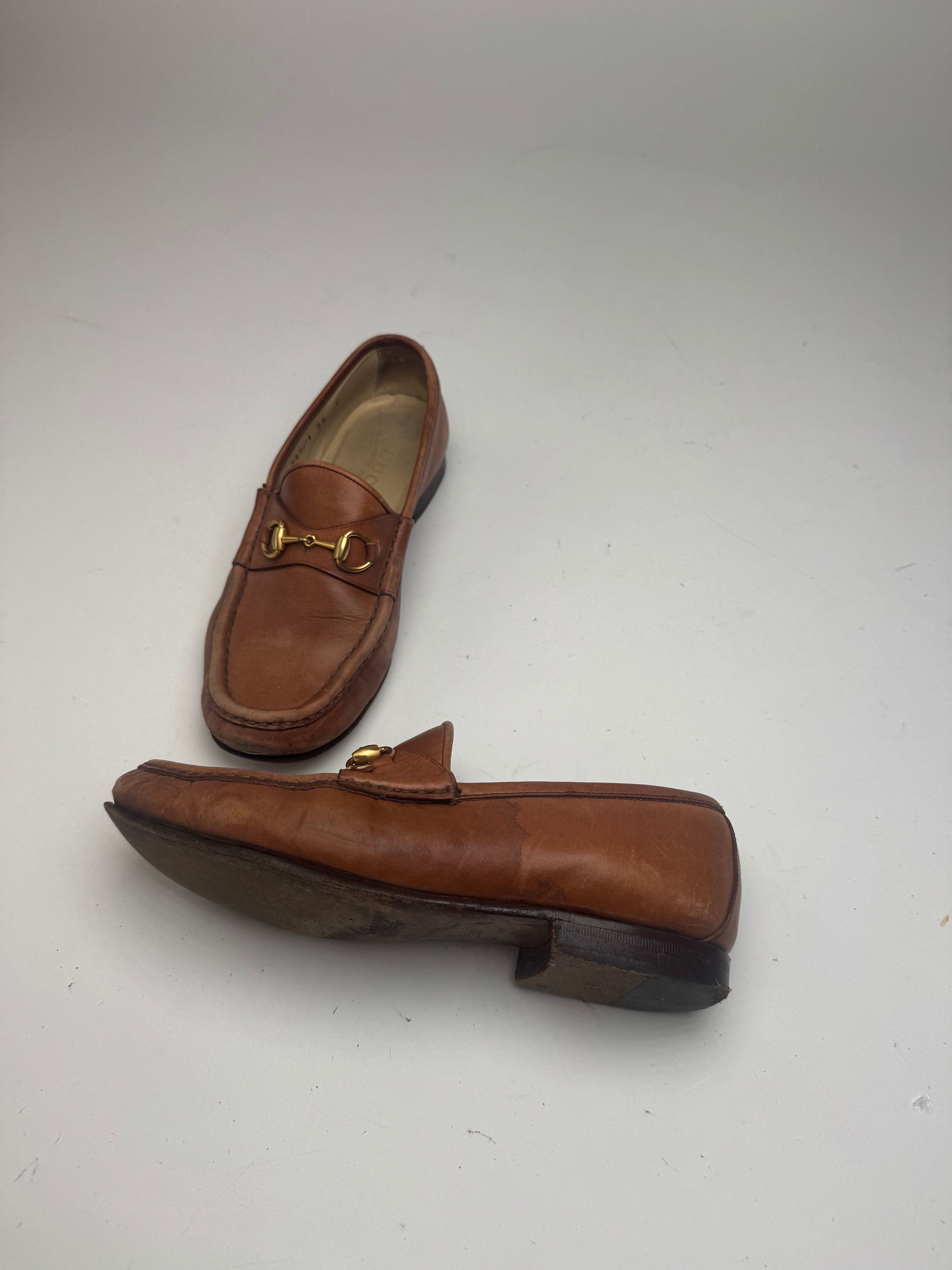 Gucci Vintage Horsebit leather Loafer brown Size US 5 / IT 35 - 2 Thumbnail