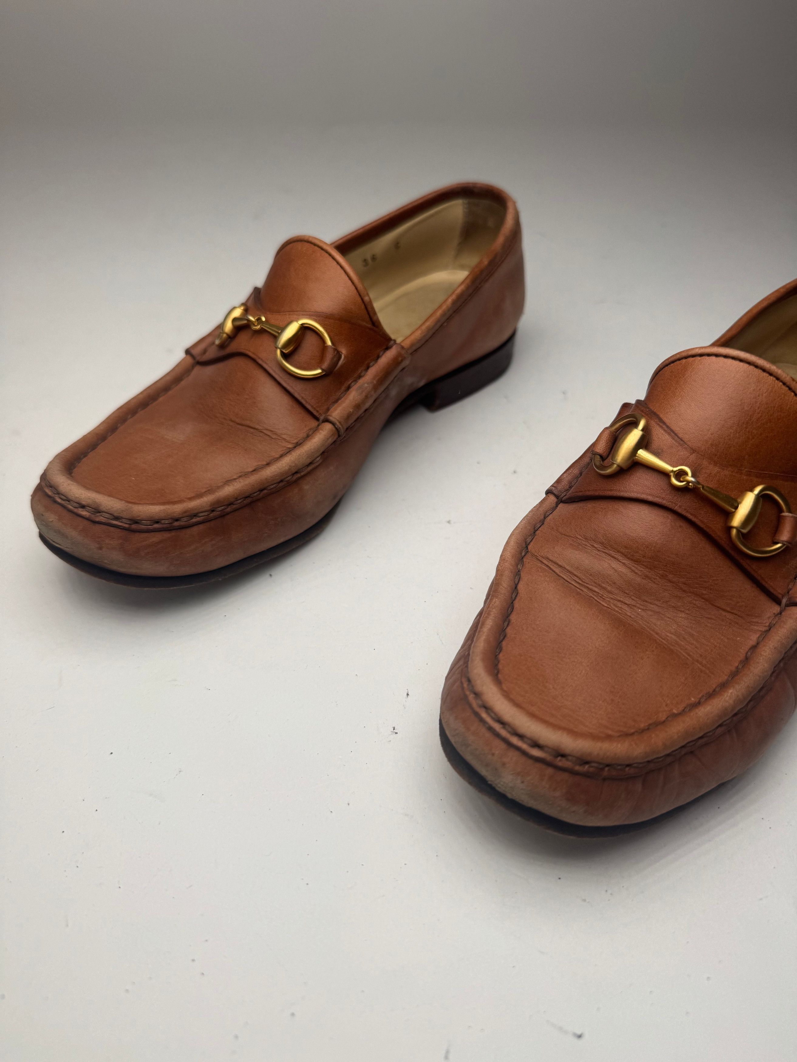 Gucci Vintage Horsebit leather Loafer brown Size US 5 / IT 35 - 3 Thumbnail